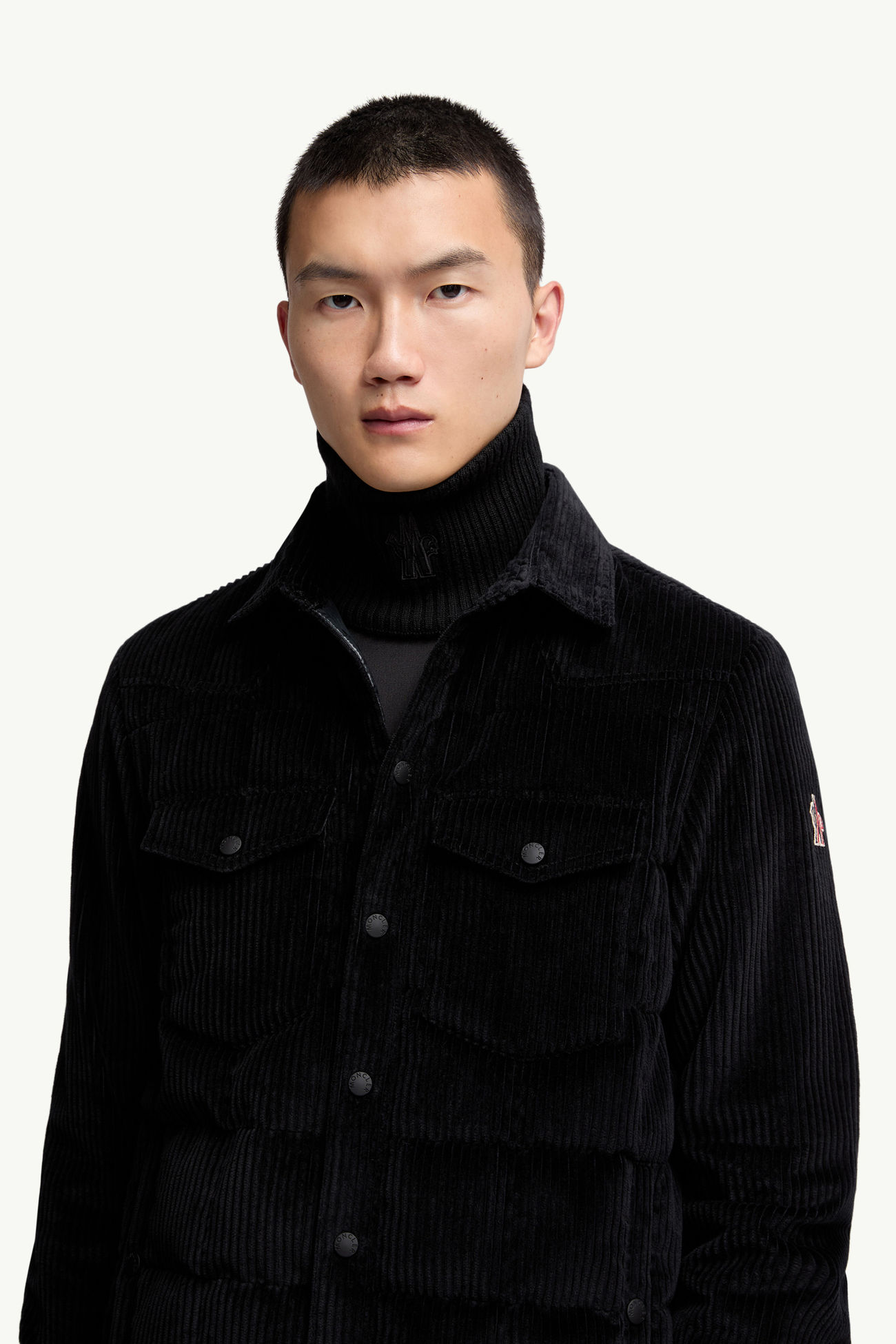 Wool Neck Warmer Men Black Moncler 1