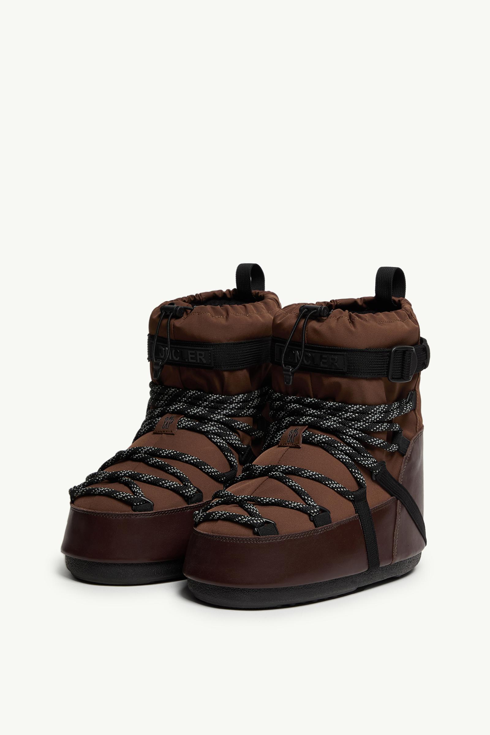 Brown Moon Boot x Moncler Grenoble Icon Low Padded Snow Boot