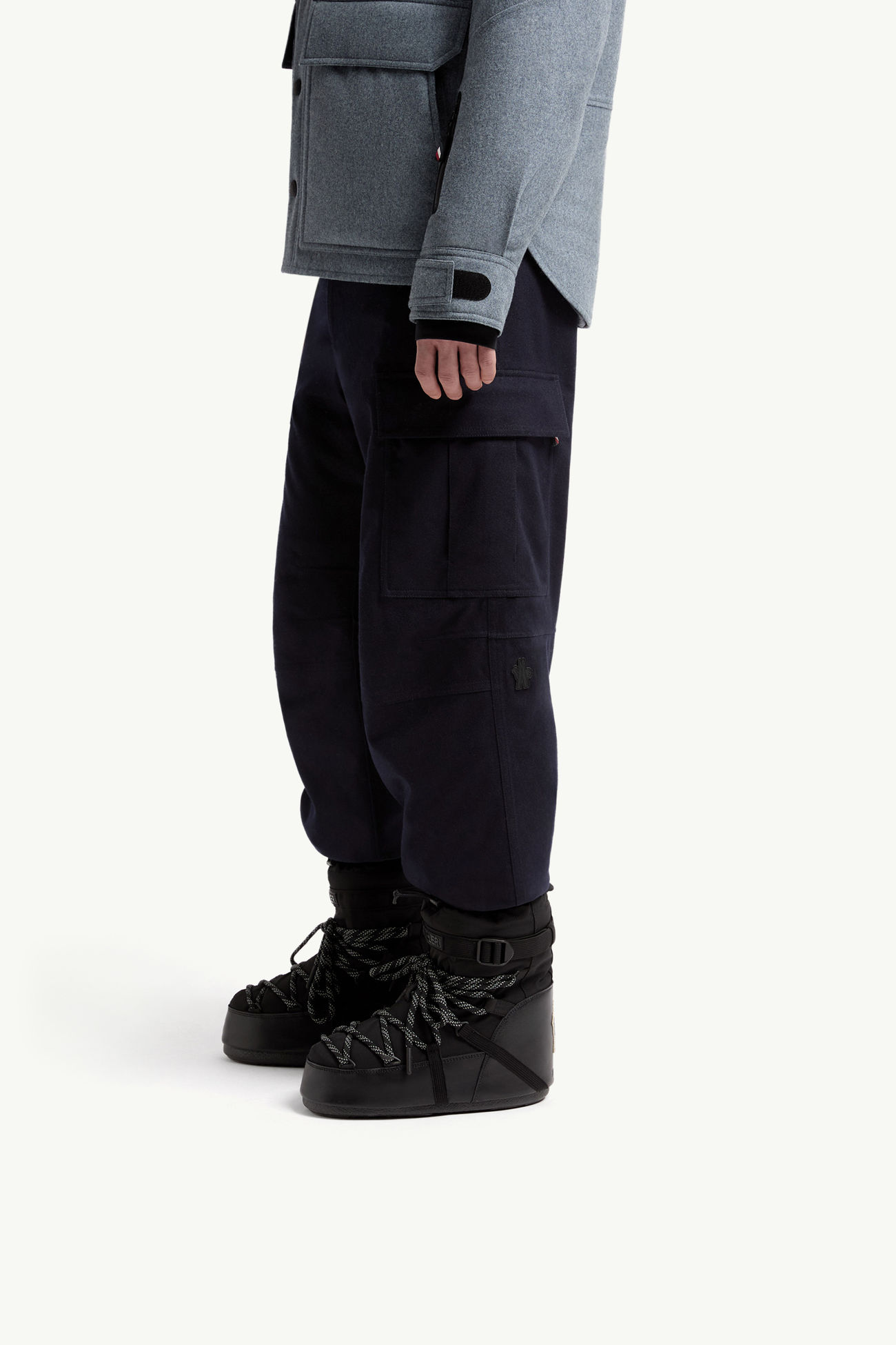 Moon Boot x Moncler Grenoble Icon男士低帮加衬雪地靴 男士 黑色 Moncler 1