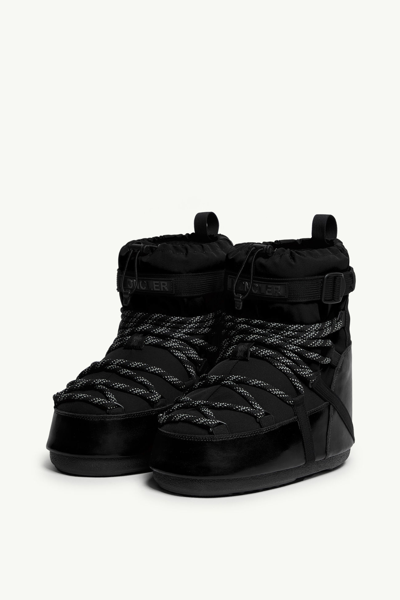 Moon Boot x Moncler Grenoble Icon女士低帮加衬雪地靴 男士 黑色 Moncler 3