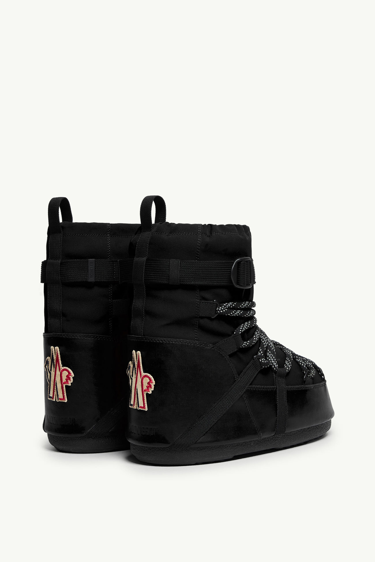 Moon Boot x Moncler Grenoble Icon女士低帮加衬雪地靴 男士 黑色 Moncler 4