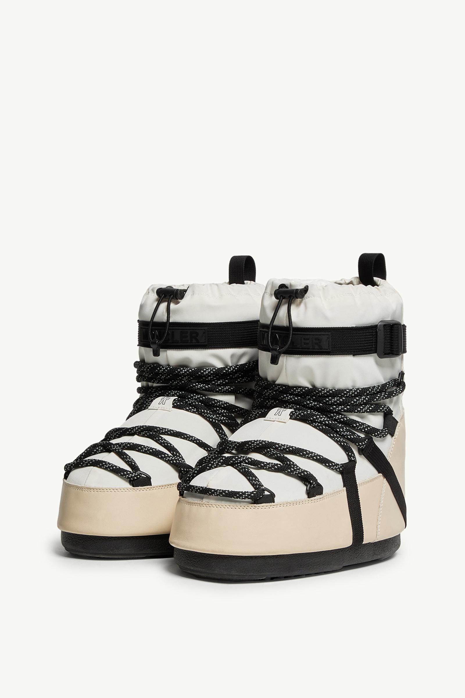 White Moon Boot x Moncler Grenoble Icon Low Padded Snow Boot