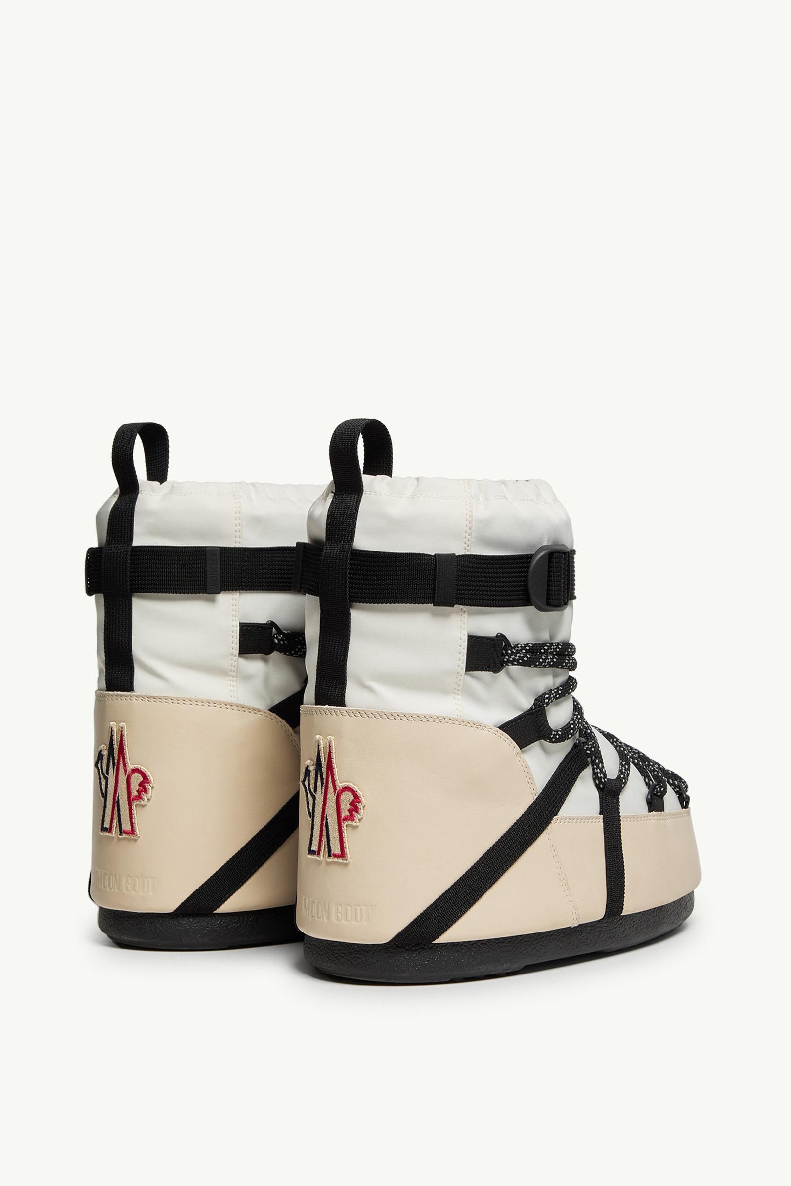 White Moon Boot x Moncler Grenoble Icon Low Padded Snow Boot
