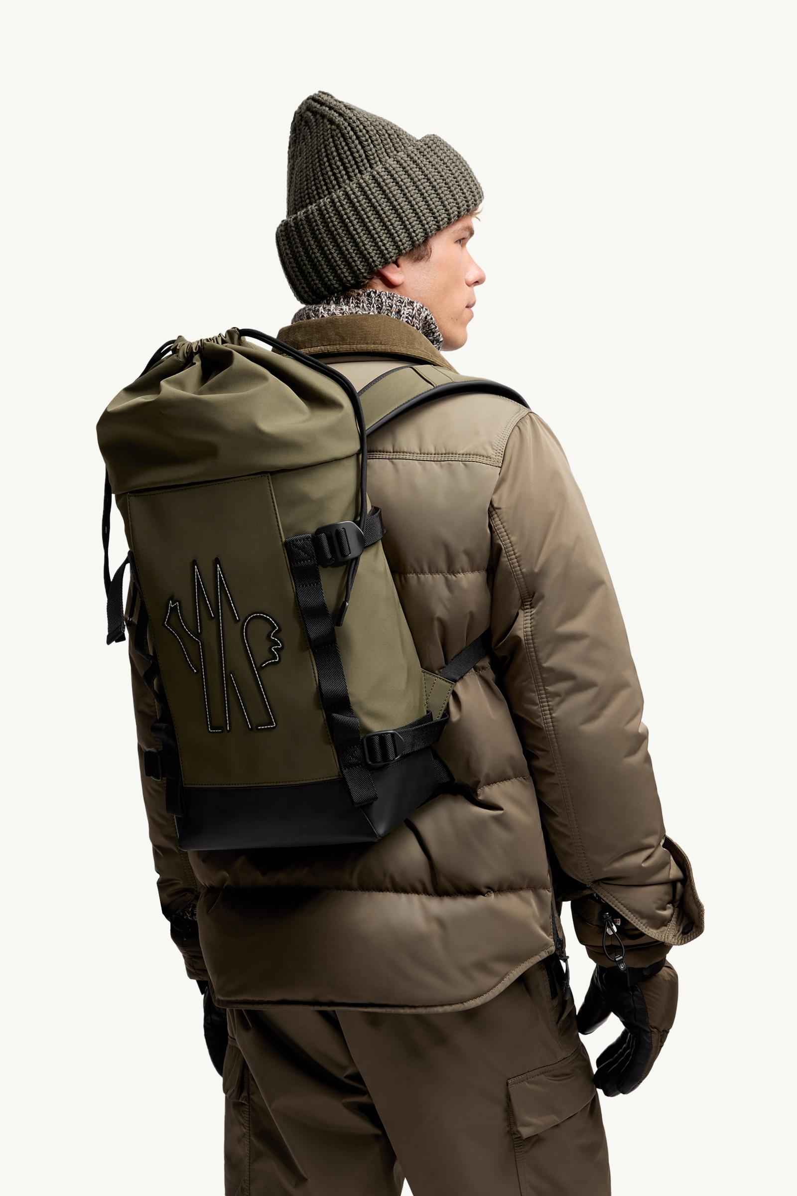 Water-Repellent Backpack Men Olive Green Moncler 1