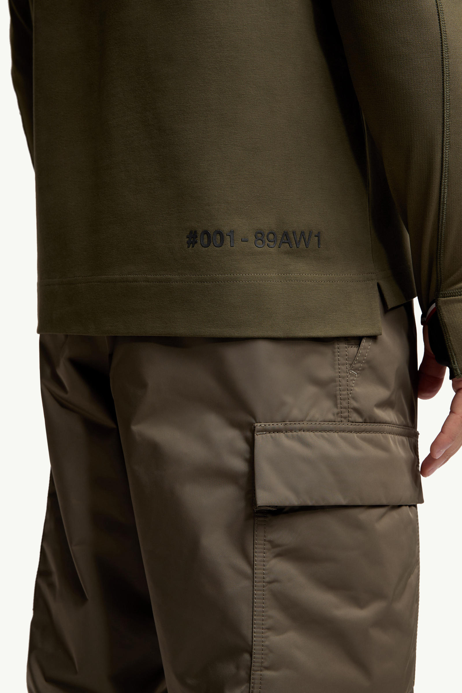 Camiseta de algodón con logotipo Hombre Verde Oliva Moncler 5
