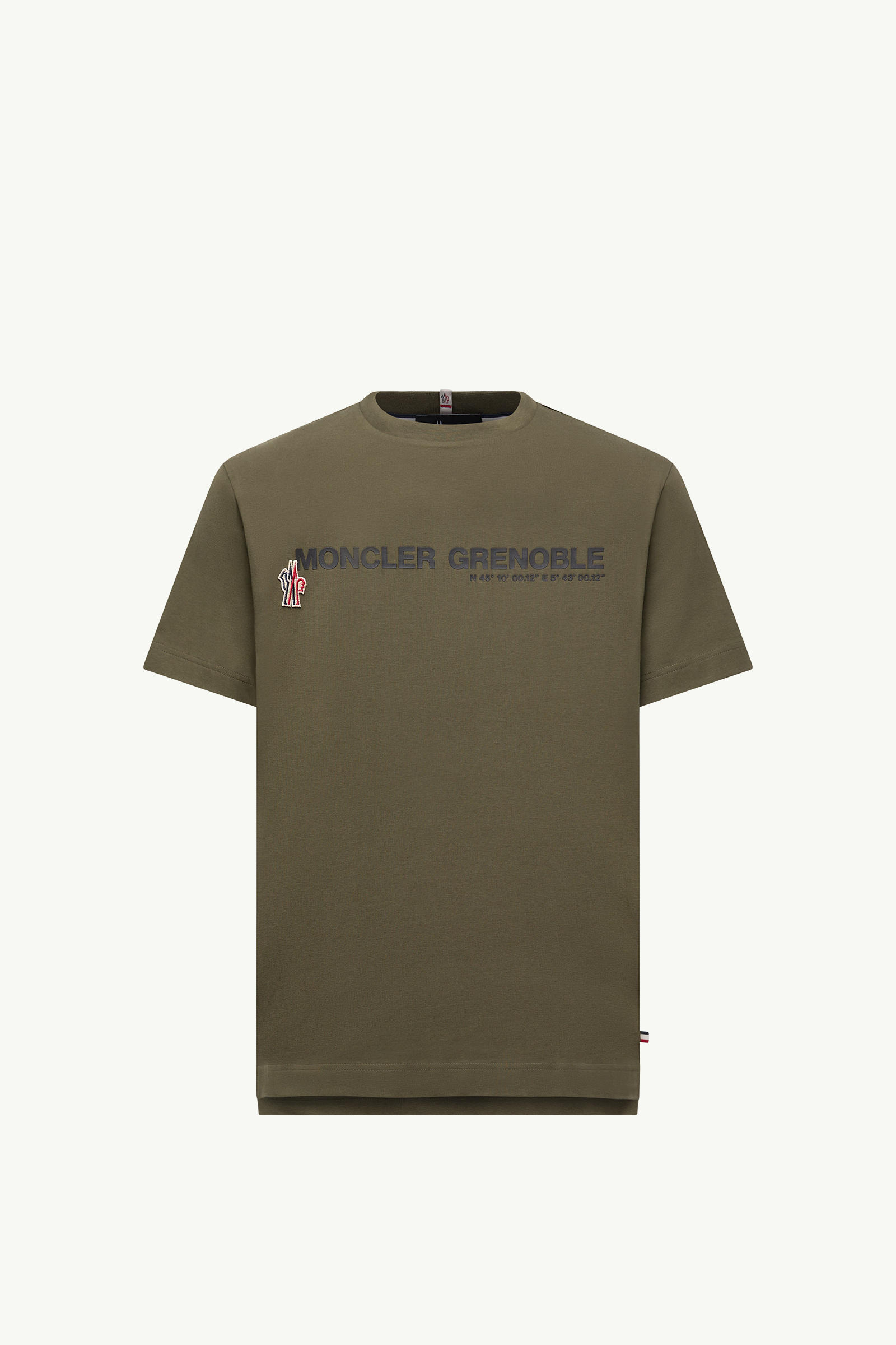 Camiseta de algodón con logotipo Hombre Verde Oliva Moncler 2