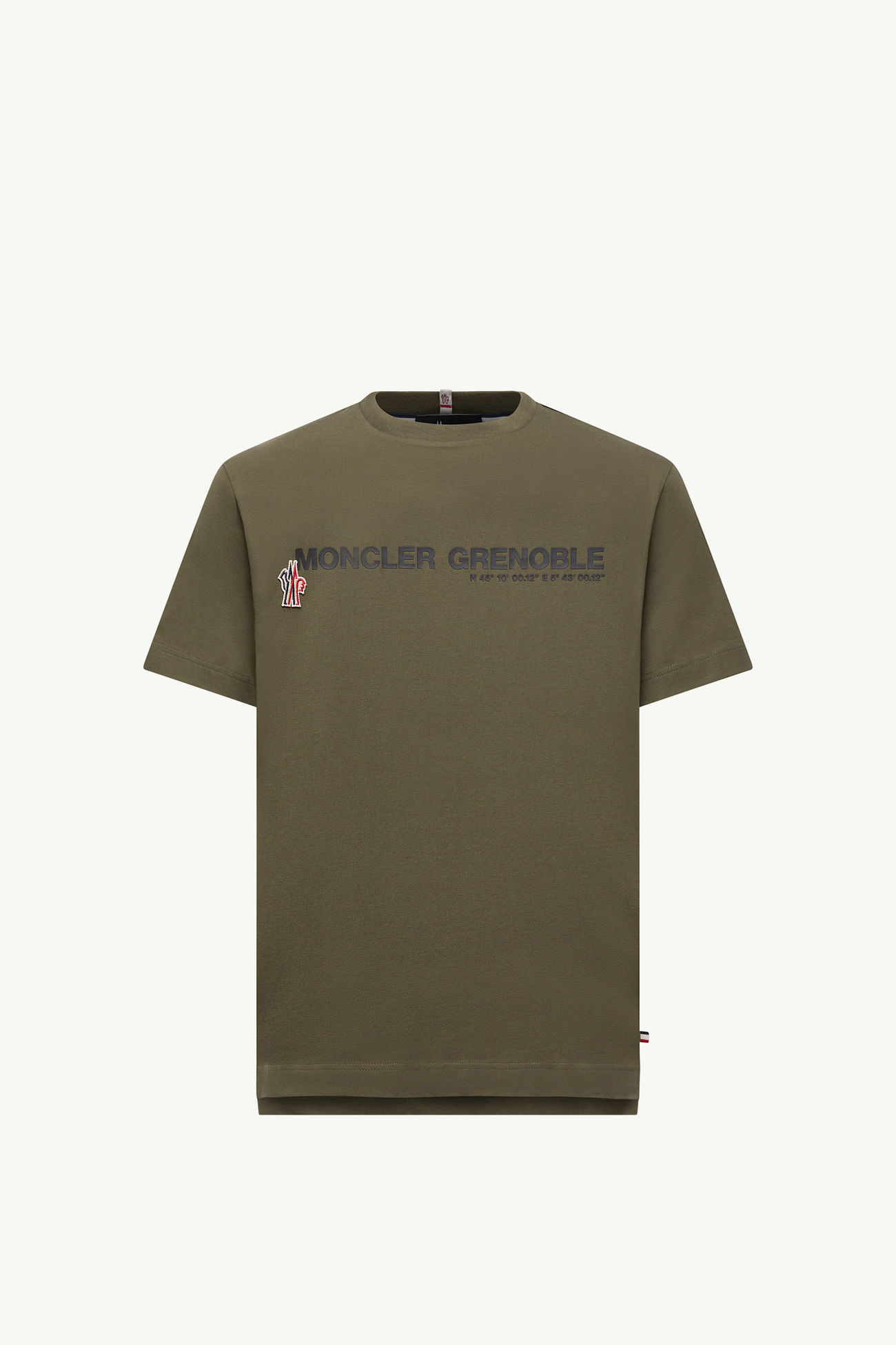 Logo Cotton T-Shirt Men Olive Green Moncler 2