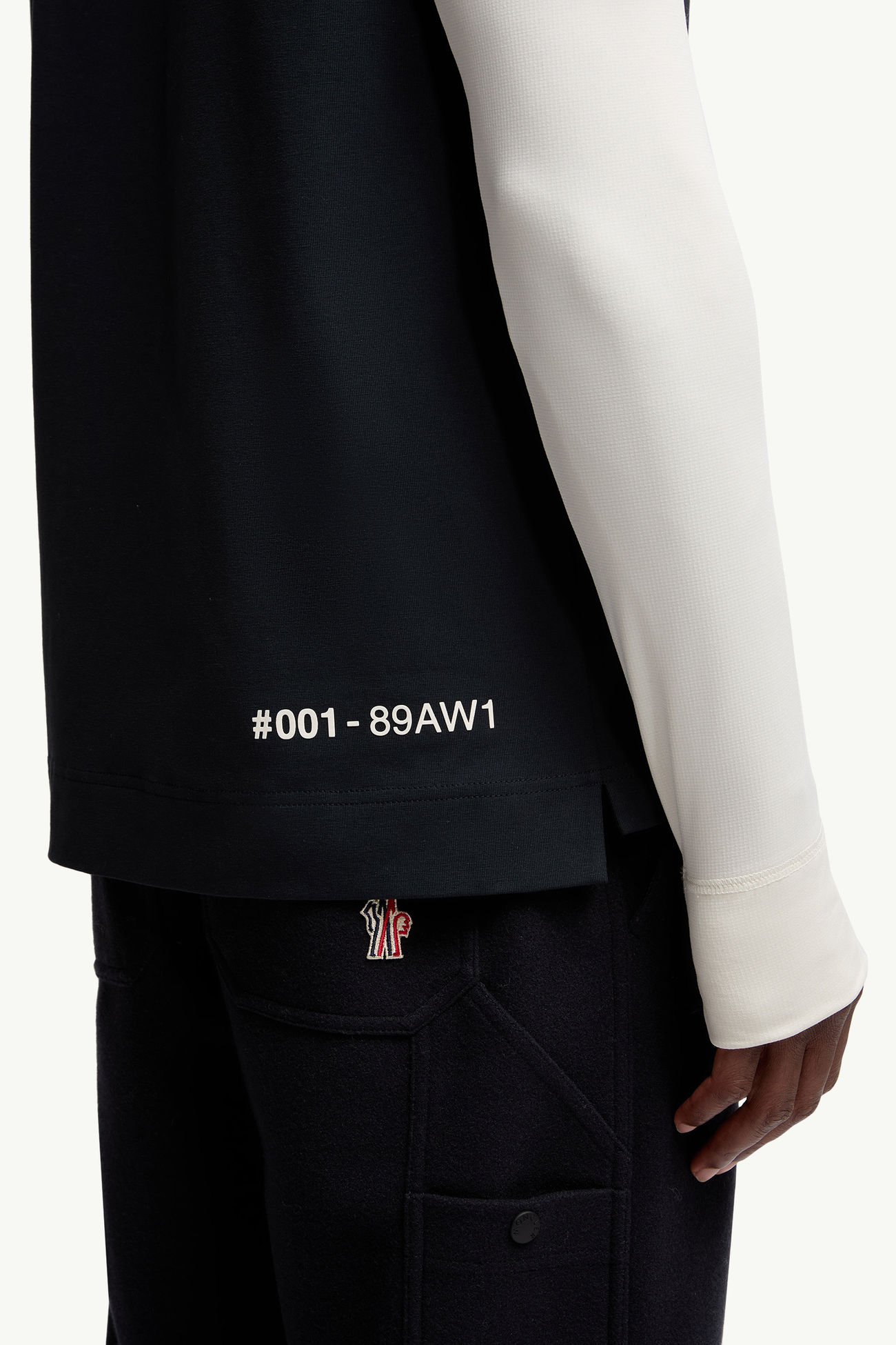 T-shirt logata in cotone Uomo Blu Navy Moncler 5