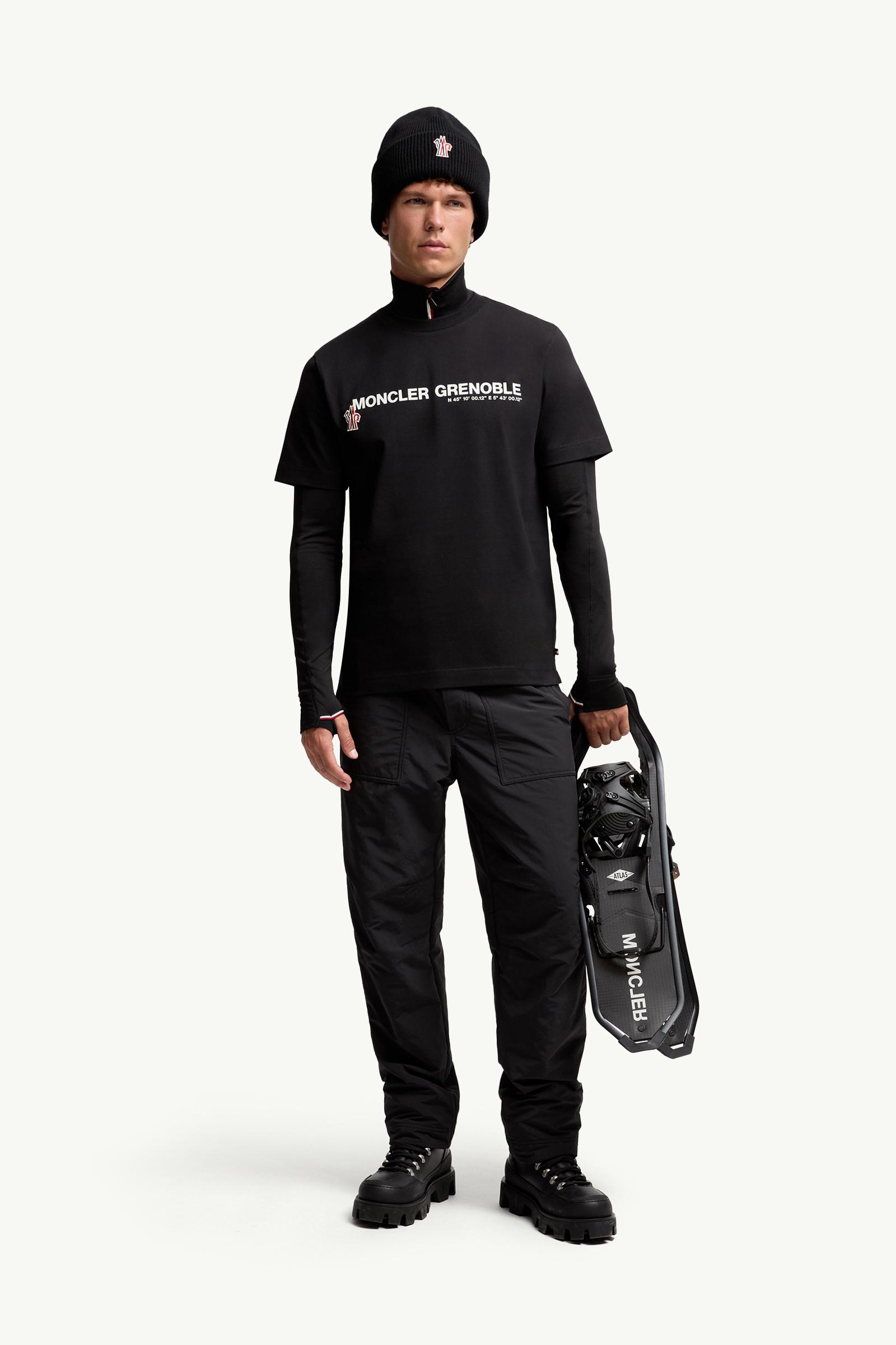 Black Logo Cotton T-Shirt - Polos & T-shirts for Men | Moncler LT