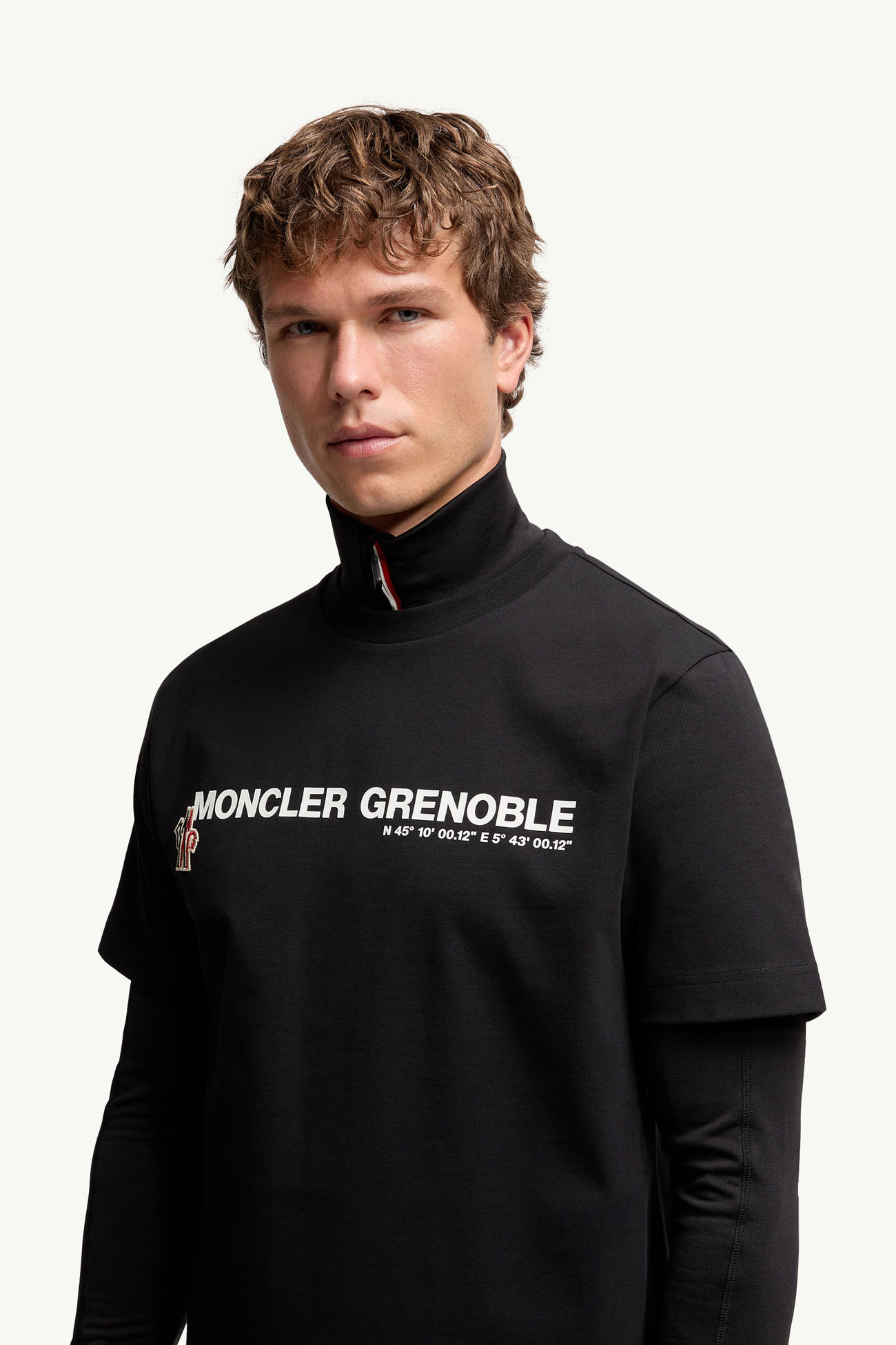 T-Shirt aus Baumwolle mit Logo Herren Schwarz Moncler 1