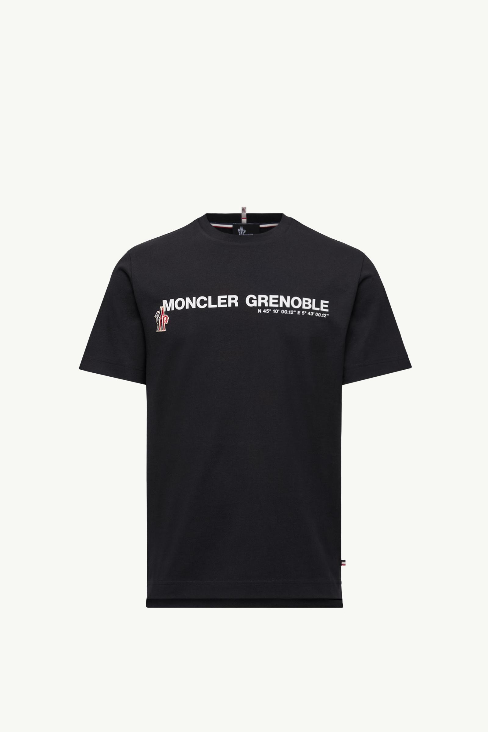 Black Logo Cotton T-Shirt - Polos & T-shirts for Men | Moncler LT