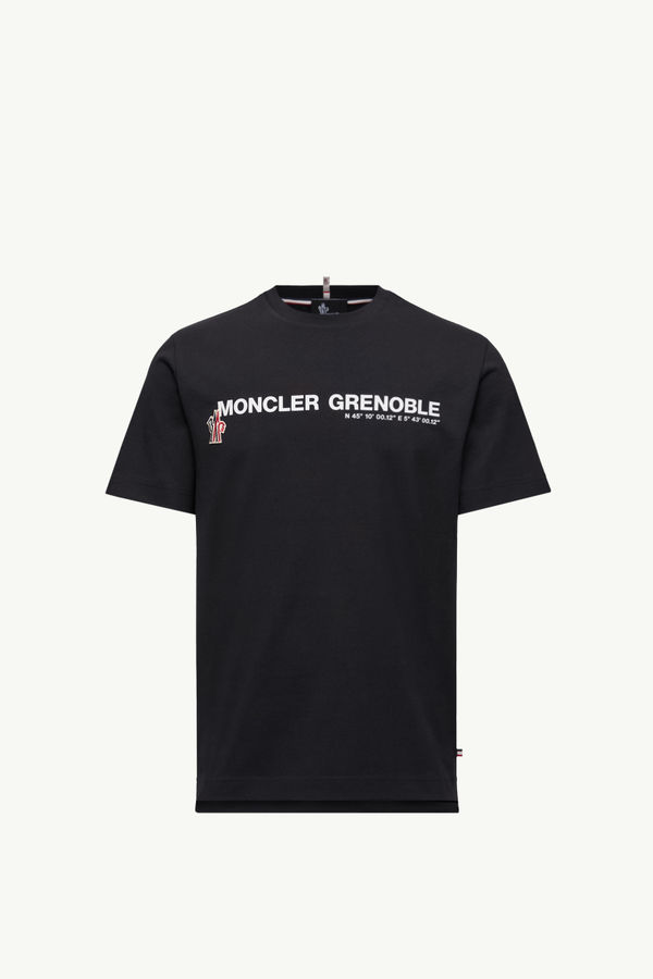 Logo Cotton T-Shirt Men Black Moncler 2