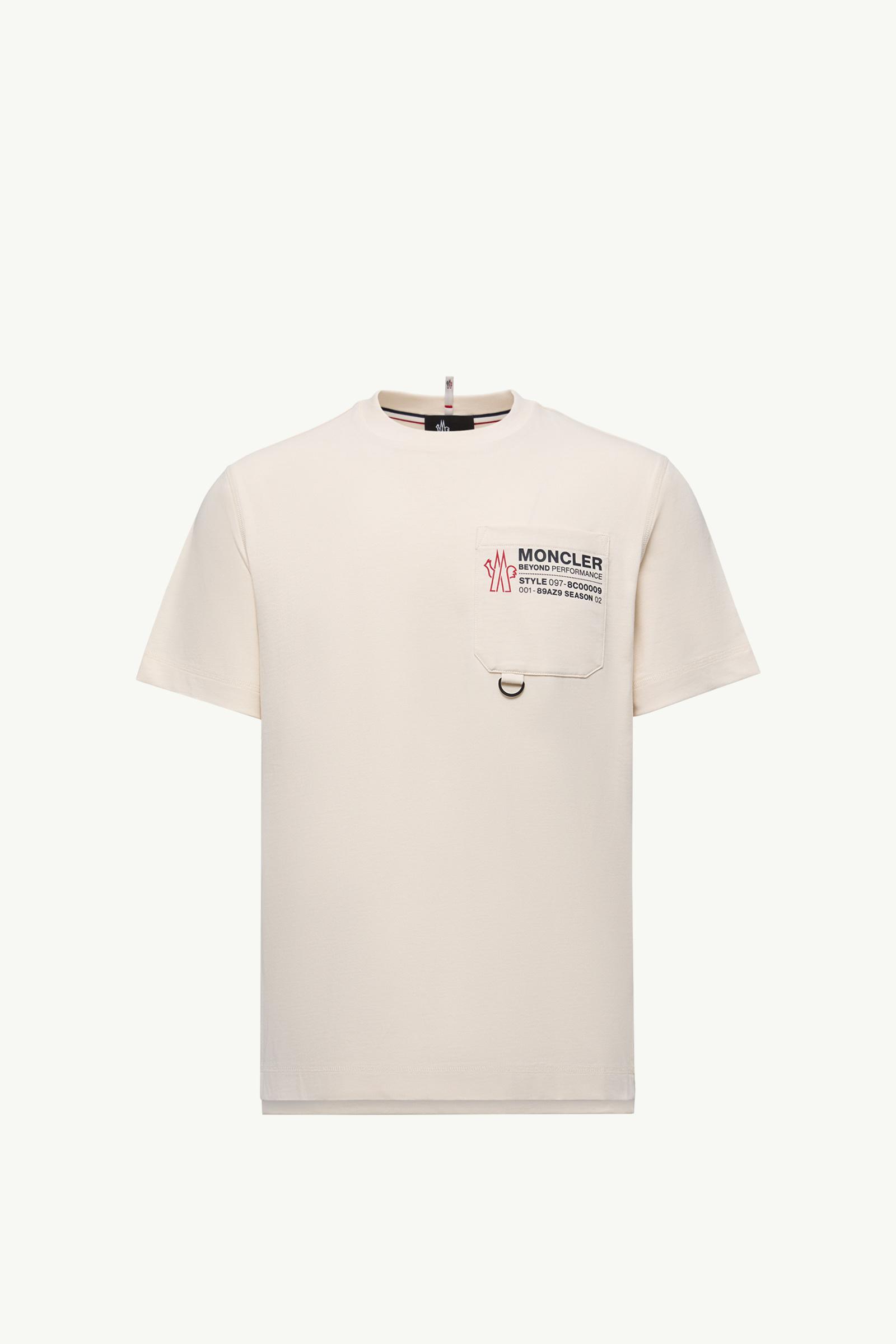 White Embossed Logo Cotton T-Shirt - Polos & T-shirts for Men