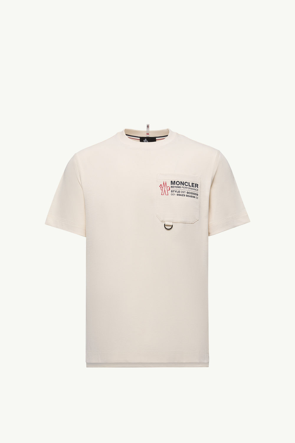 Embossed Logo Cotton T-Shirt Men White Moncler 2