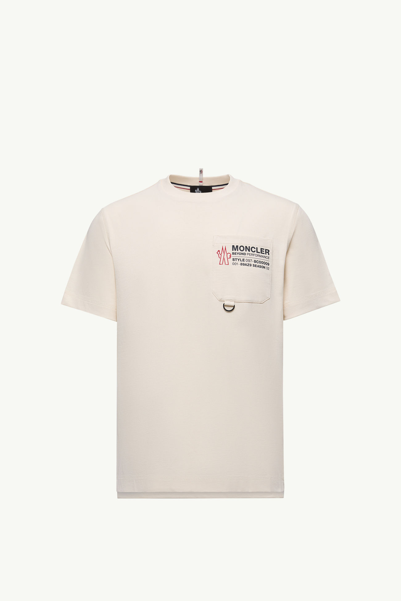 Embossed Logo Cotton T-Shirt Men White Moncler 2