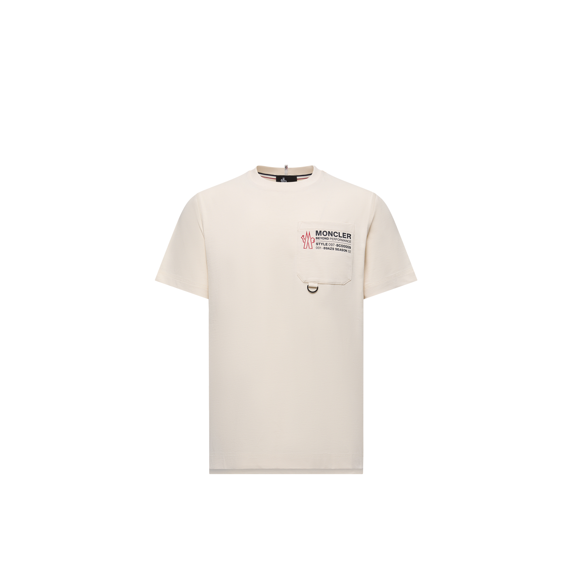 MONCLER GRENOBLE T-shirt in cotone con logo goffrato, Uomo, Bianco, Taglia: M - Immagine 1