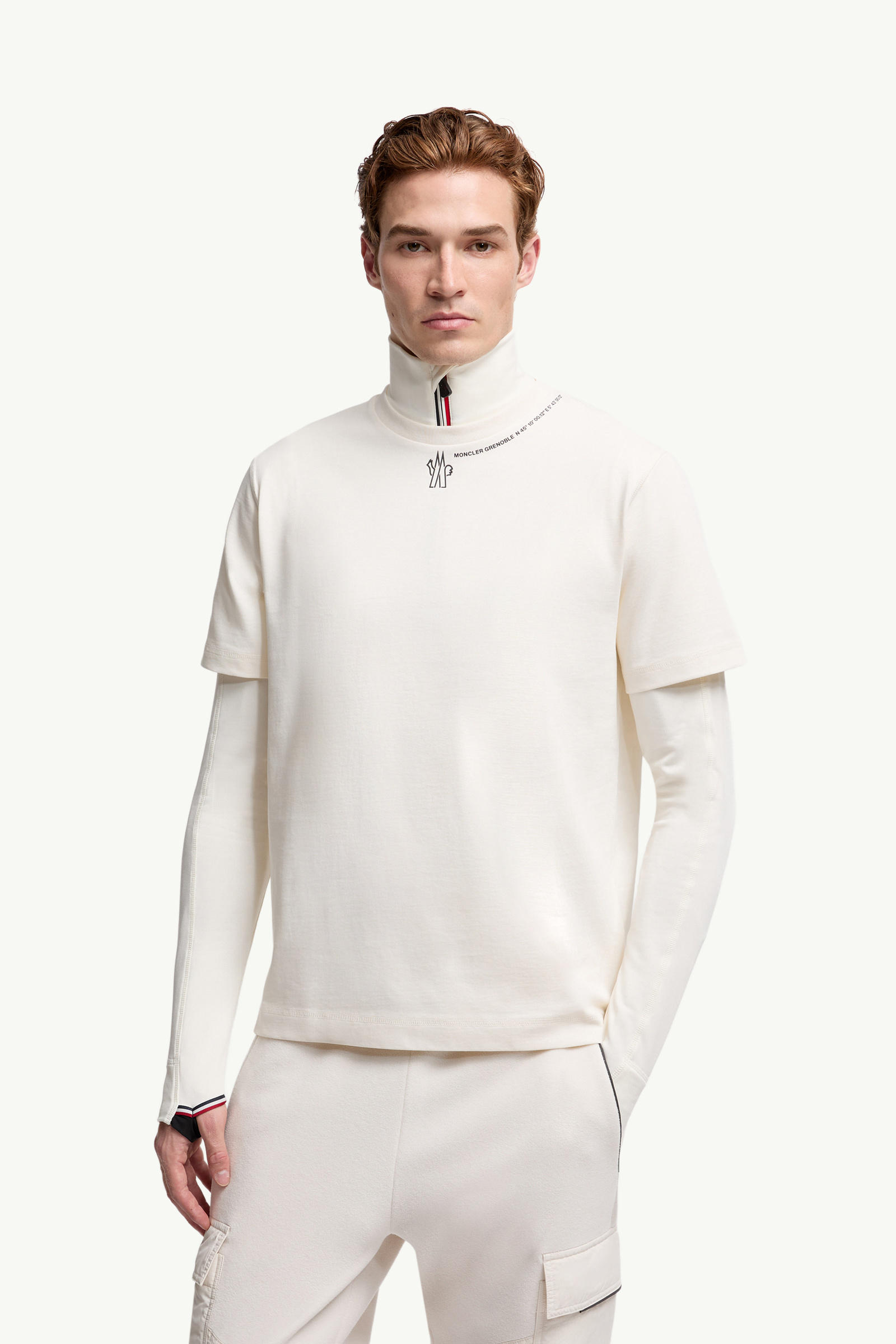 Logo Cotton T-Shirt Men White Moncler 3