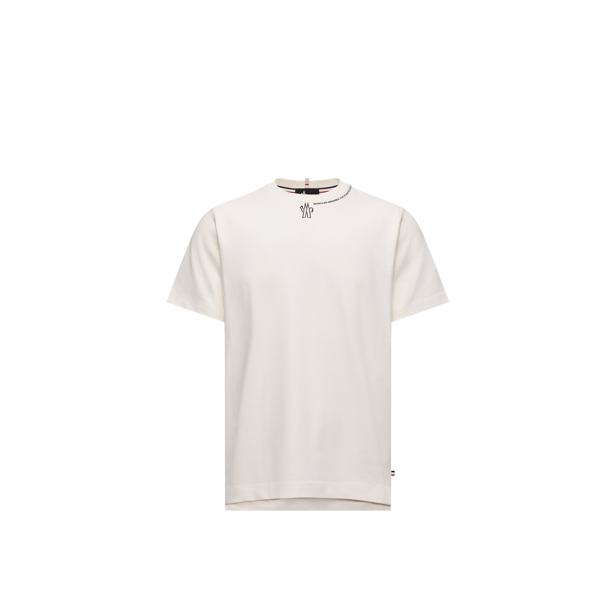 Grenoble    Logo Cotton T-Shirt for Men in White, Size: S, Moncler