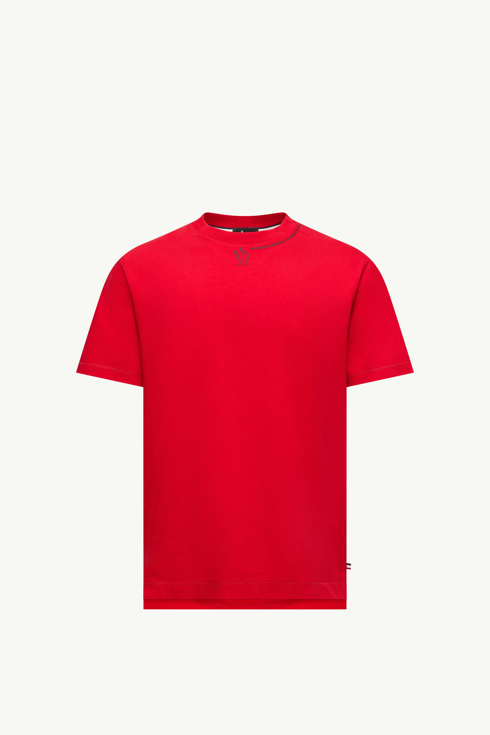 Logo Cotton T-Shirt Men Red Moncler 2