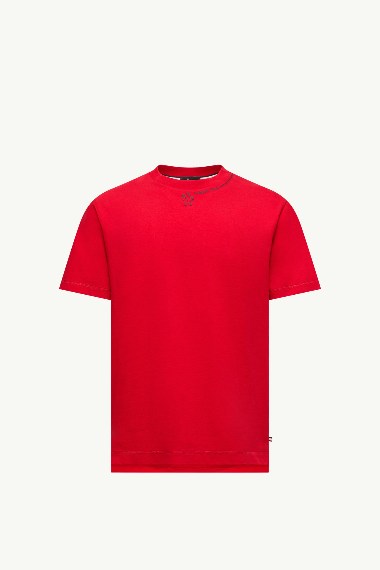 T-shirt logata in cotone Uomo Rosso Moncler 2