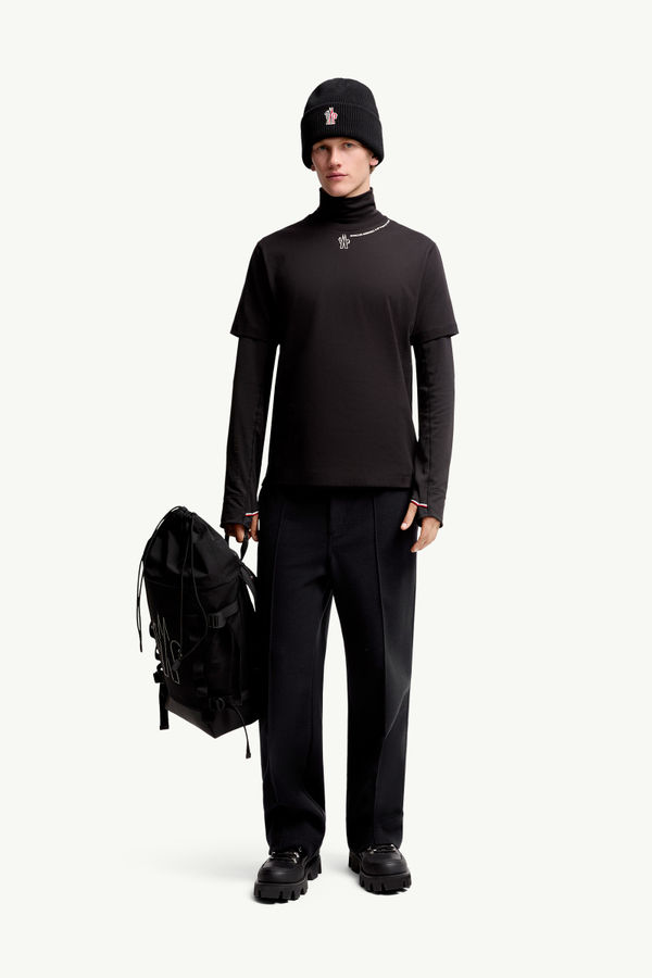 Logo Cotton T-Shirt Men Black Moncler 0