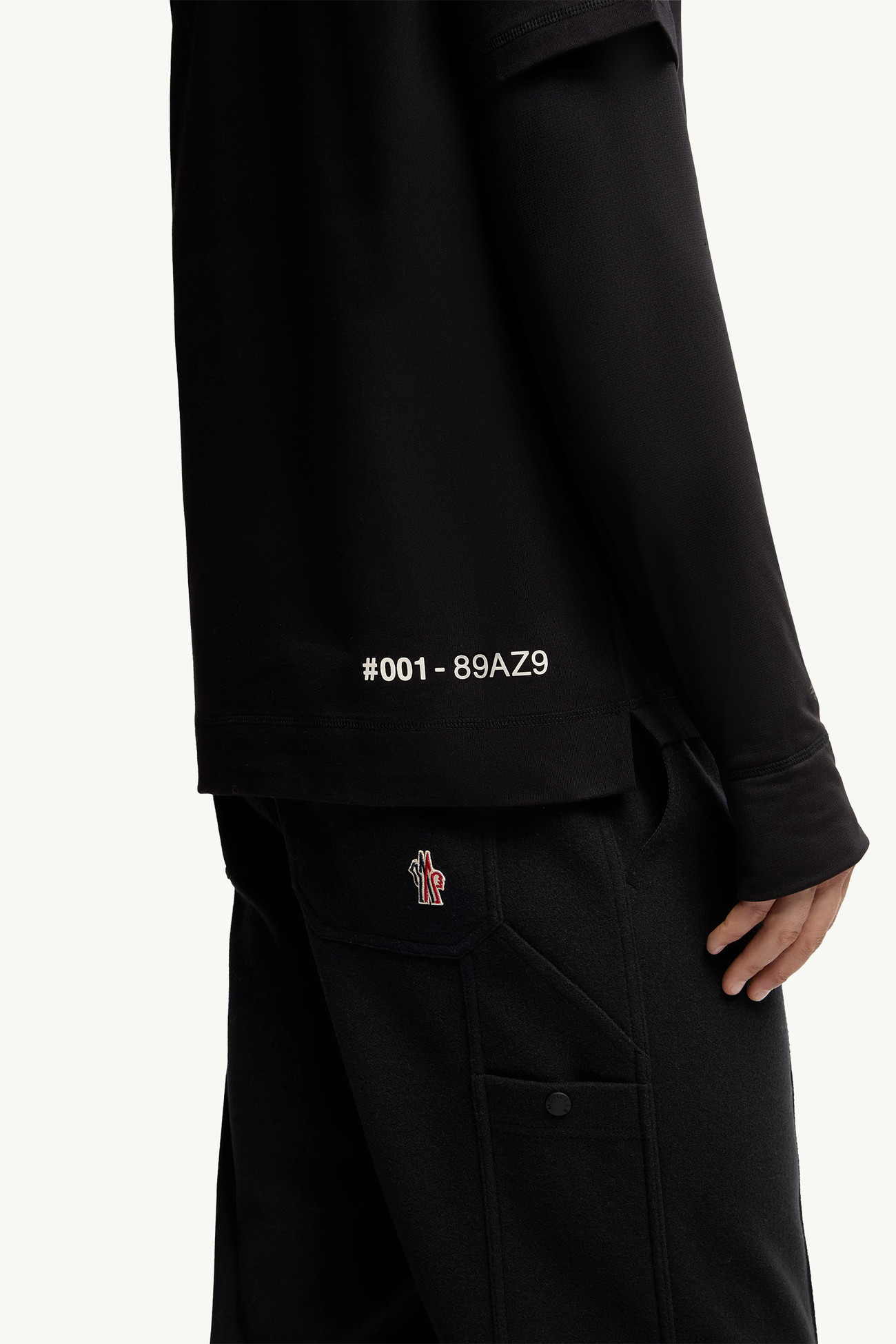 Camiseta de algodón con logotipo Hombre Negro Moncler 5