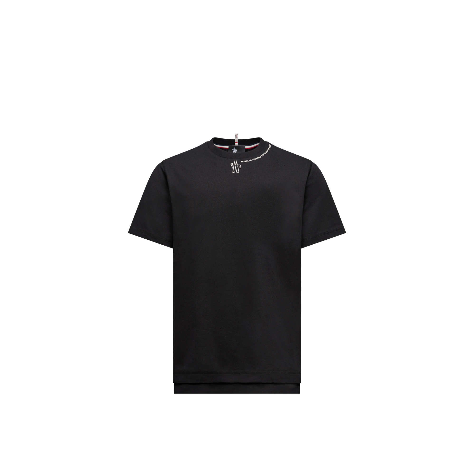 Grenoble    Logo Cotton T-Shirt for Men in Black, Size: S, Moncler