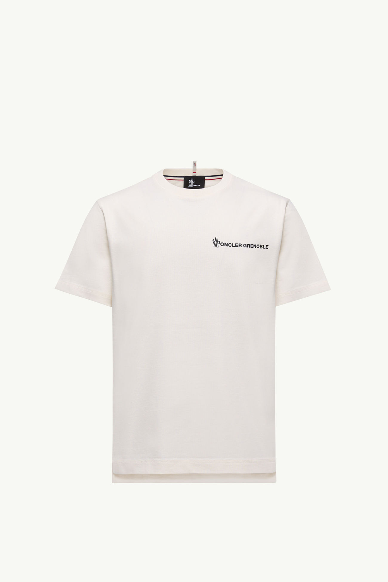 Embossed Logo Cotton T-Shirt Men White Moncler 2