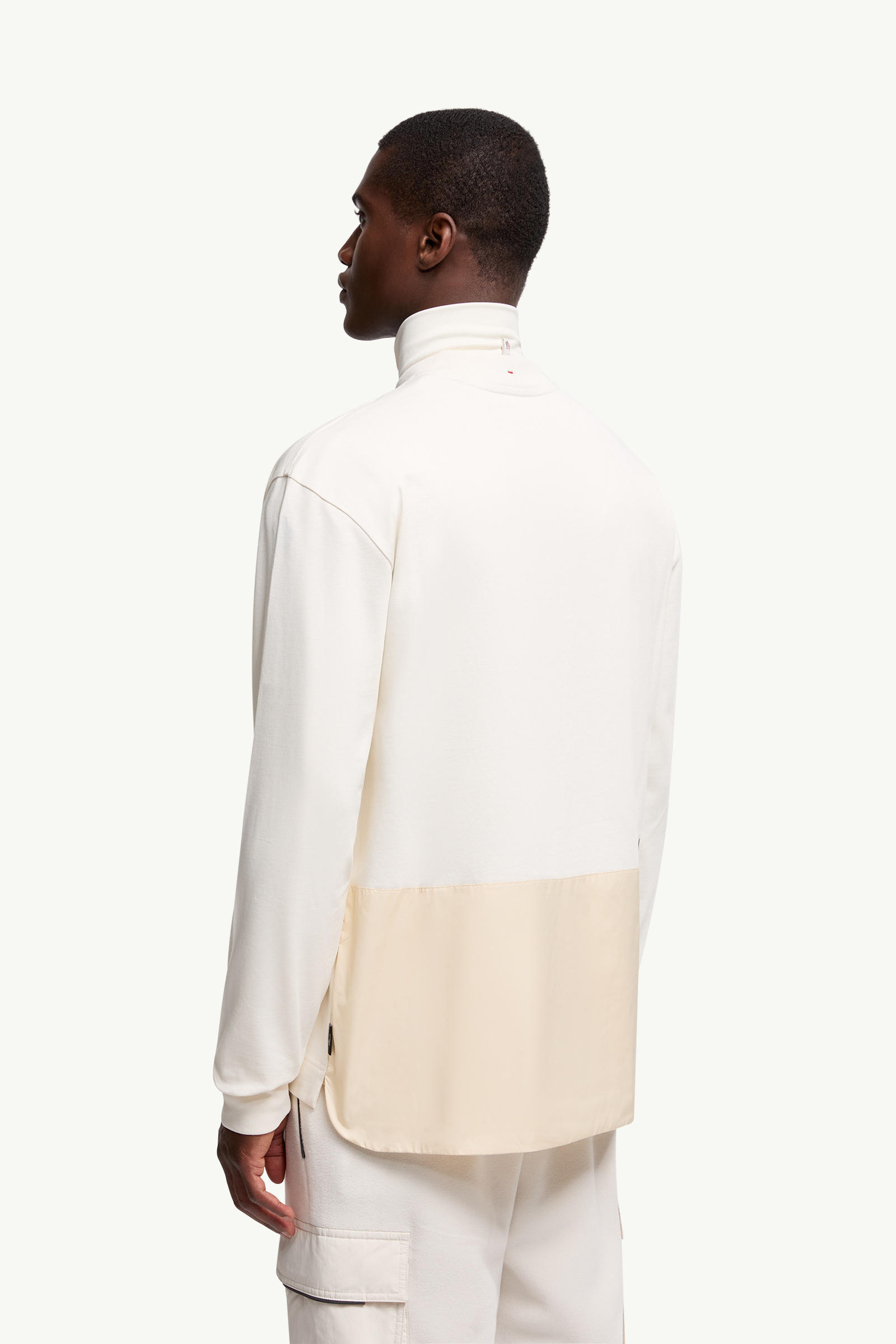 Logo Long Sleeve Cotton T-Shirt Men White Moncler 4