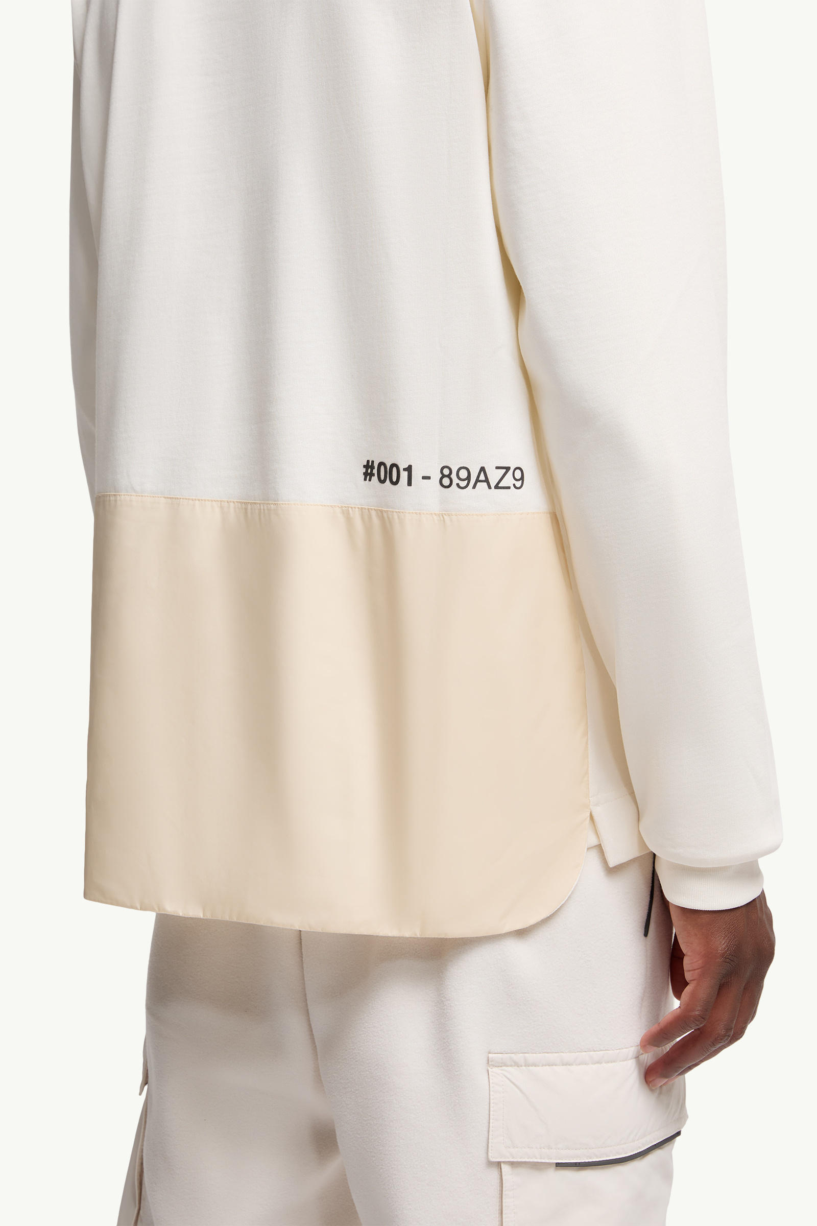 Logo Long Sleeve Cotton T-Shirt Men White Moncler 5