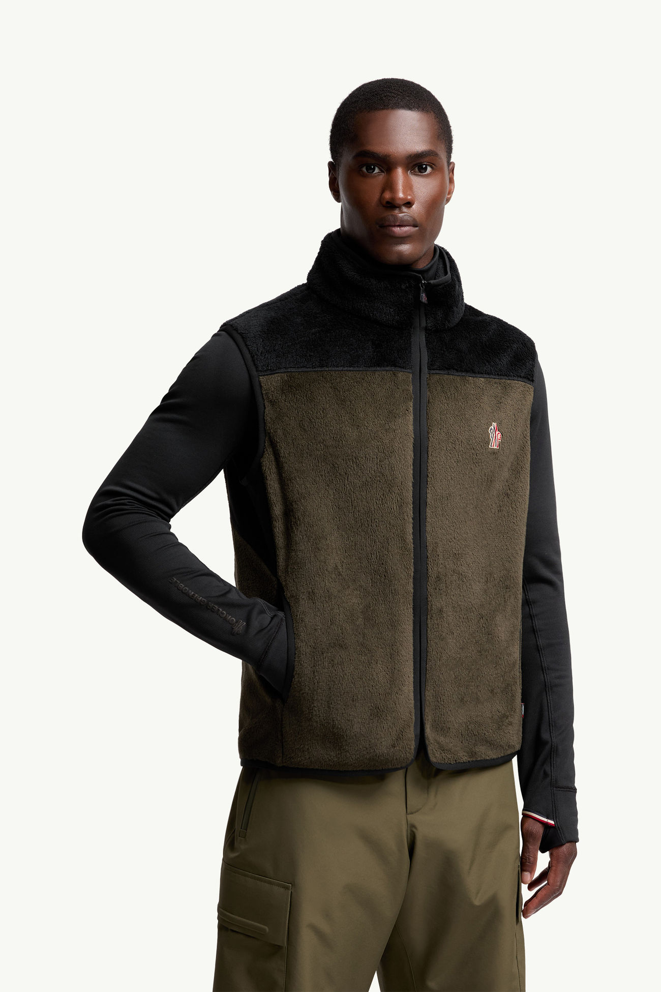 Polartec®羽絨背心 男士 黑色和綠色 Moncler 3