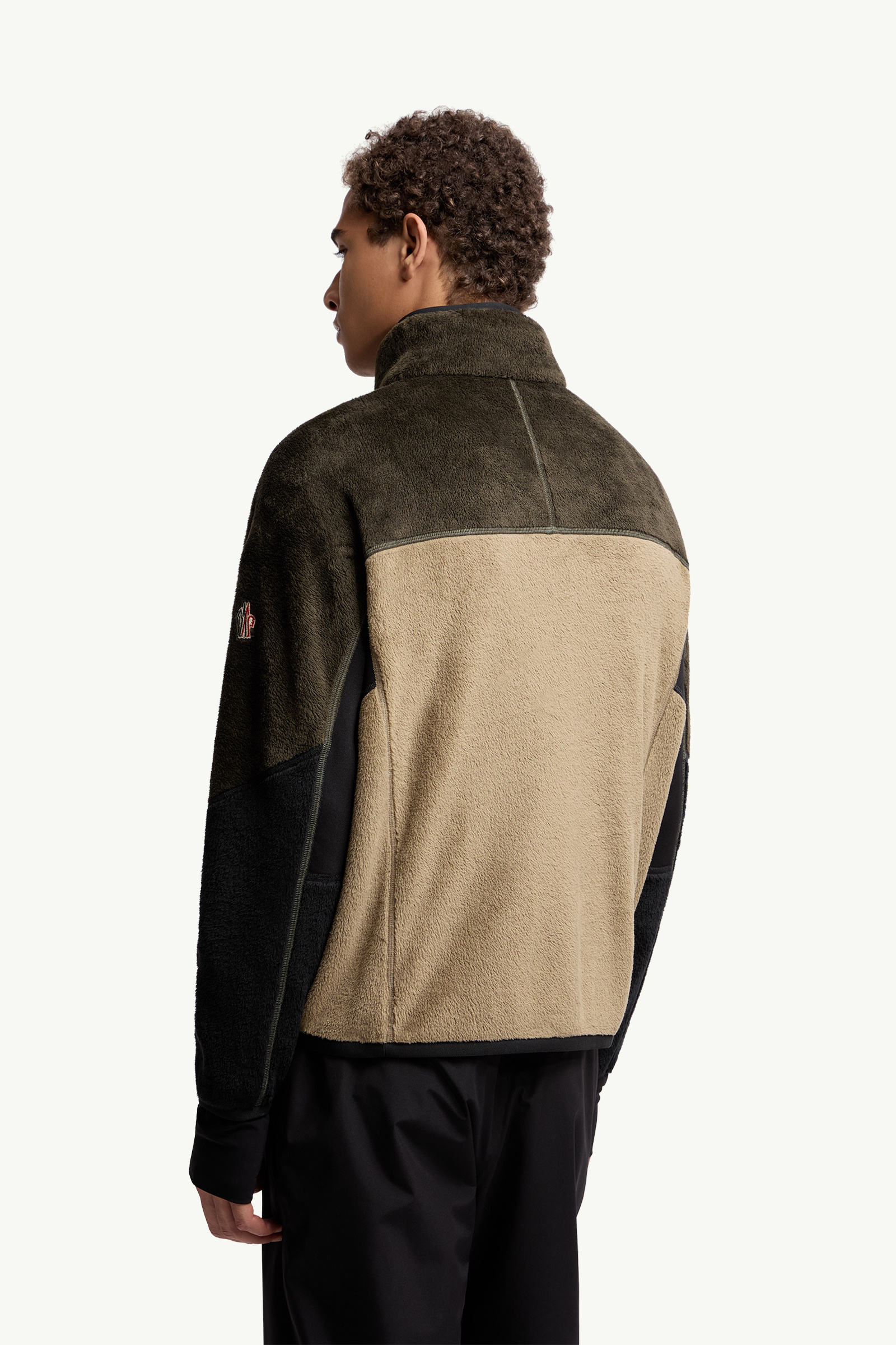 Sweat à capuche en Polartec® Hommes Beige & Vert Moncler 4