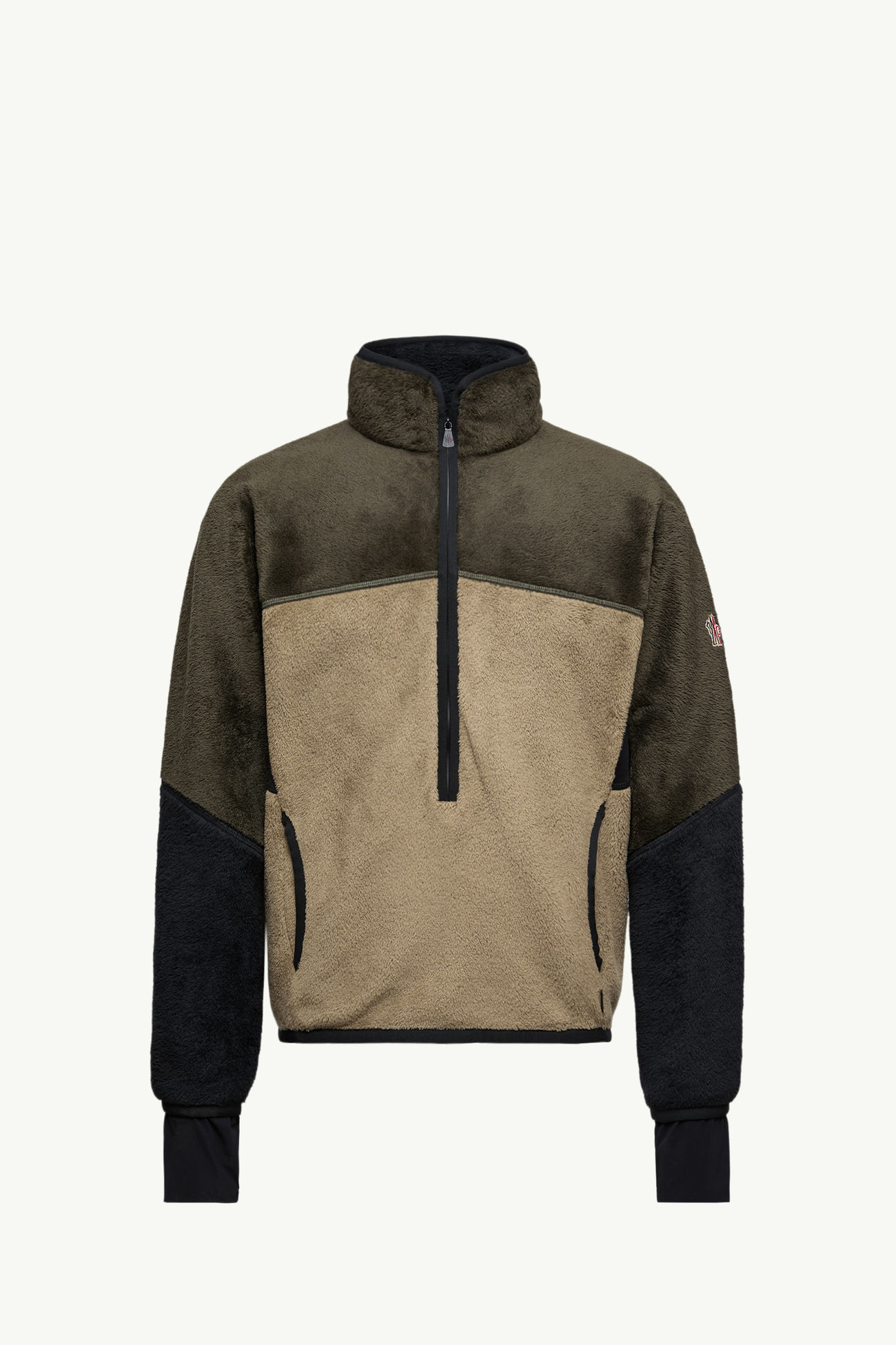 Polartec® Sweatshirt Herren Beige & Grün Moncler 2