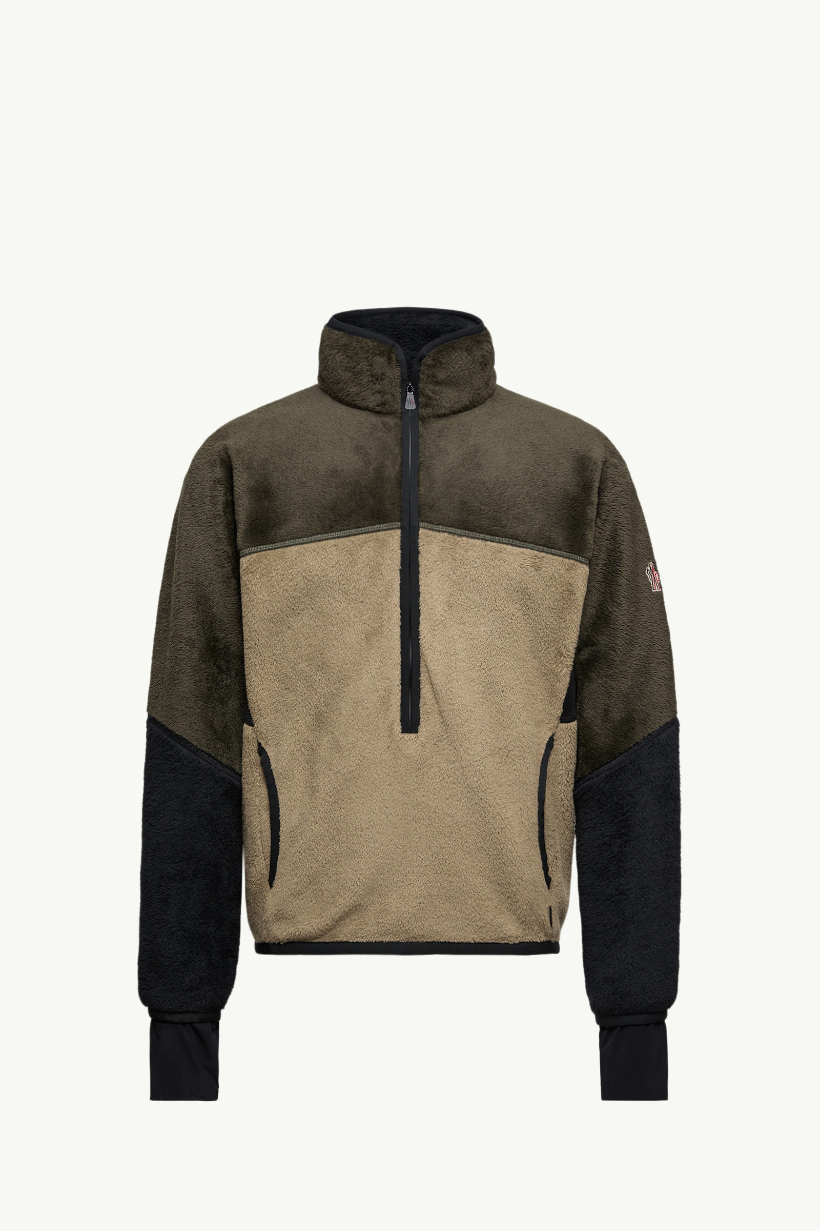 Sweat à capuche en Polartec® Hommes Beige & Vert Moncler 2