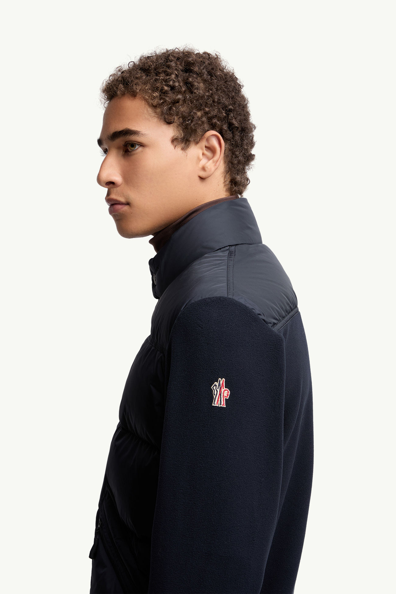 Padded Zip-Up Cardigan Men Navy Blue Moncler 1