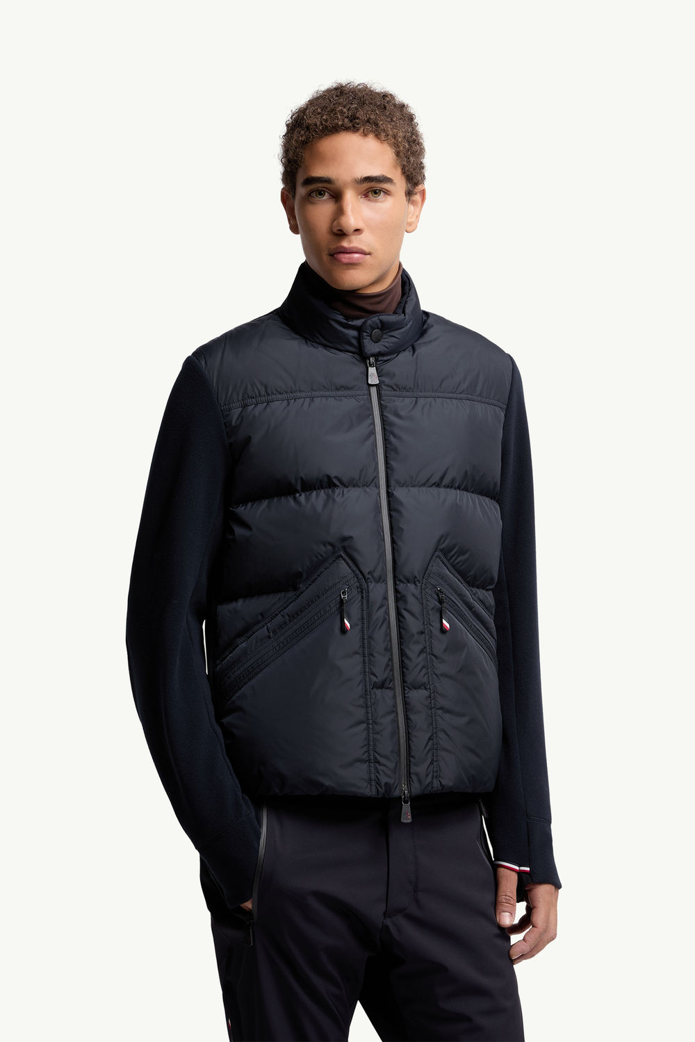 Cardigan zippé matelassé Hommes Bleu marine Moncler 3