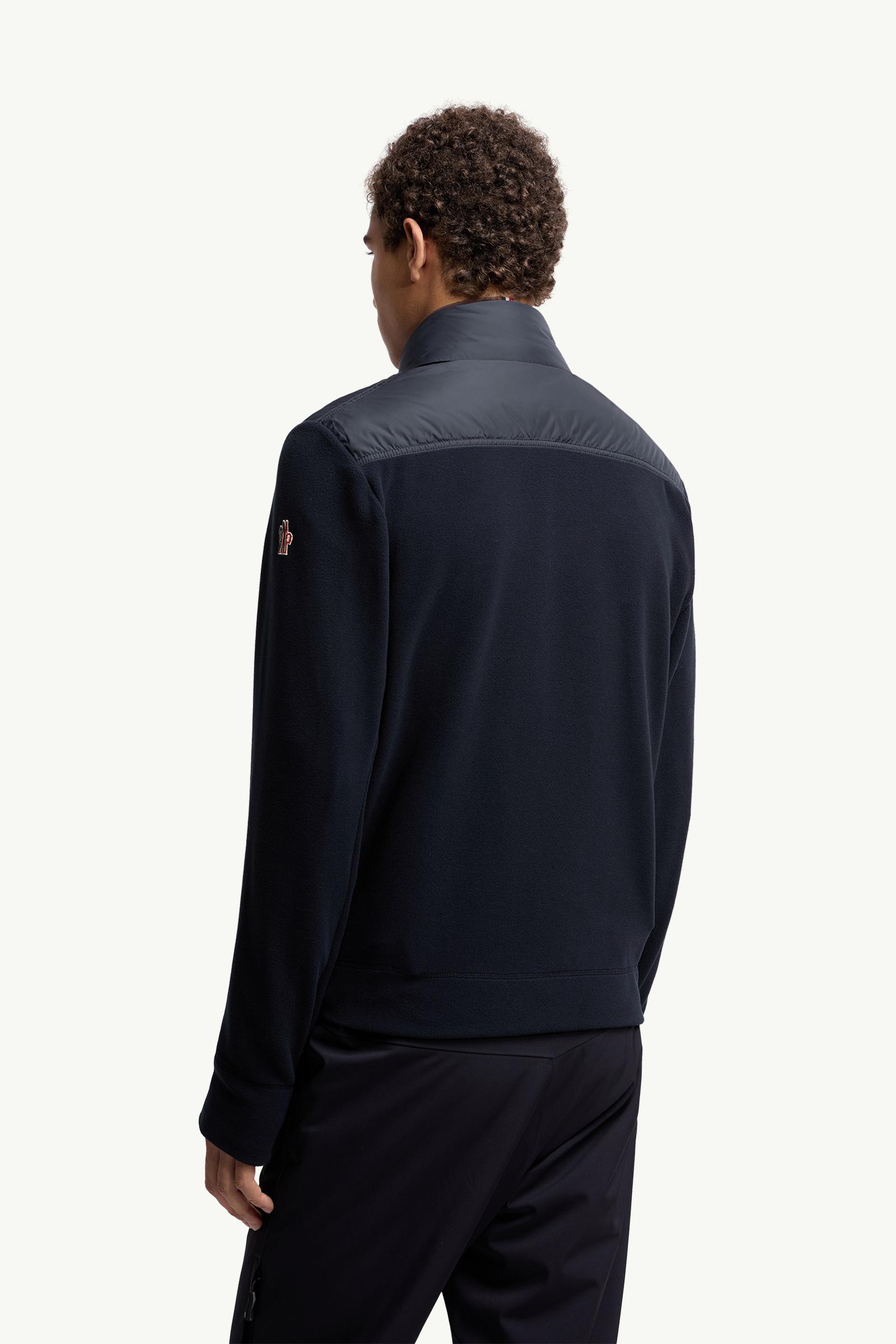 Navy Blue Padded Zip-Up Cardigan - Mid-Layers for Men | Moncler US