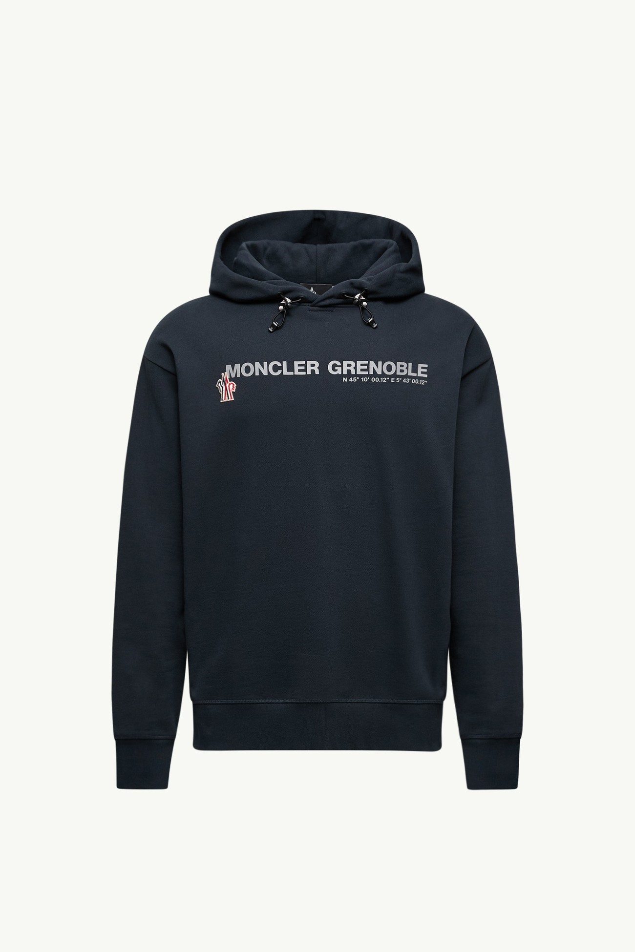 Logo Cotton Hoodie Men Navy Blue Moncler 2
