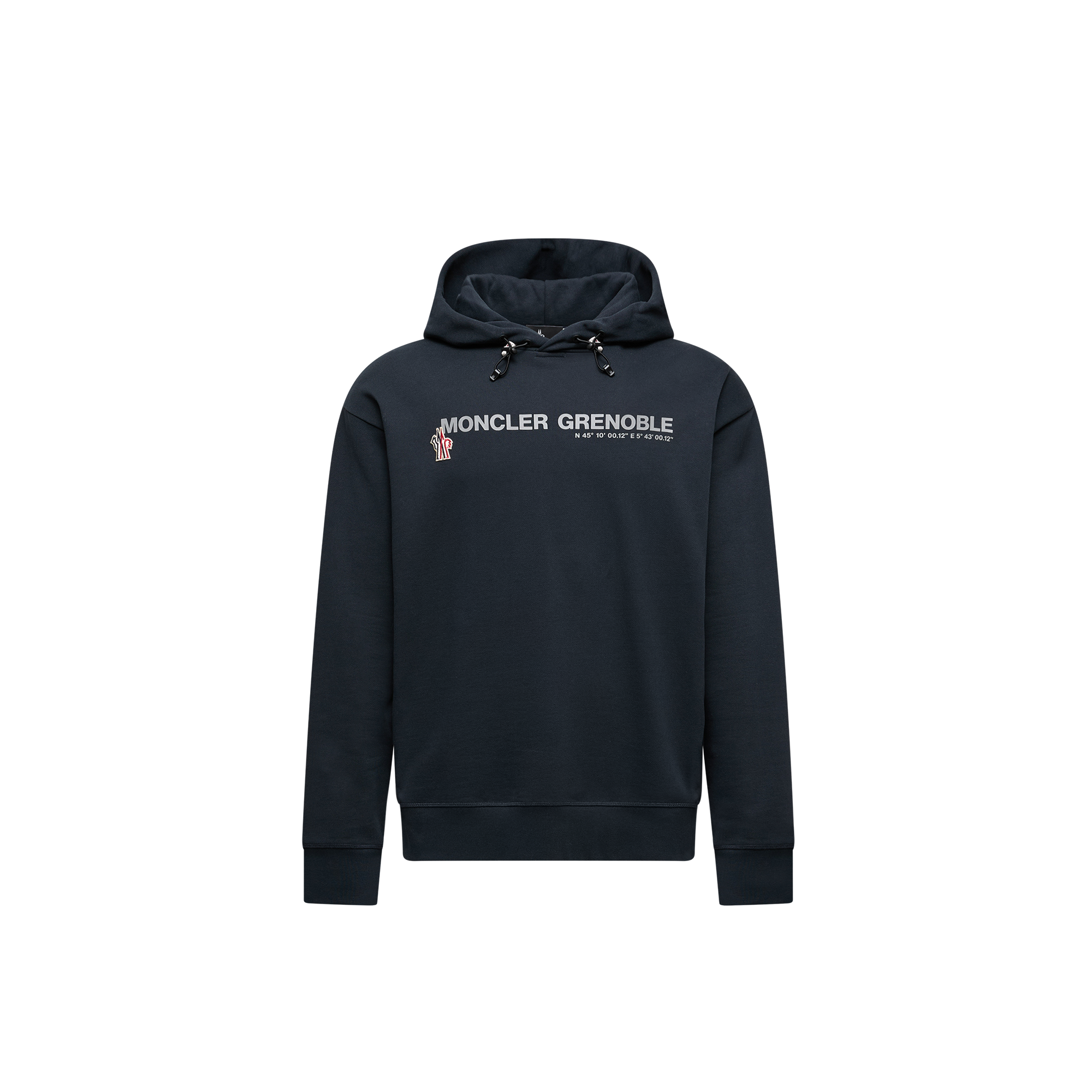 Grenoble    Logo Cotton Hoodie for Men in Blue, Size: M, Moncler