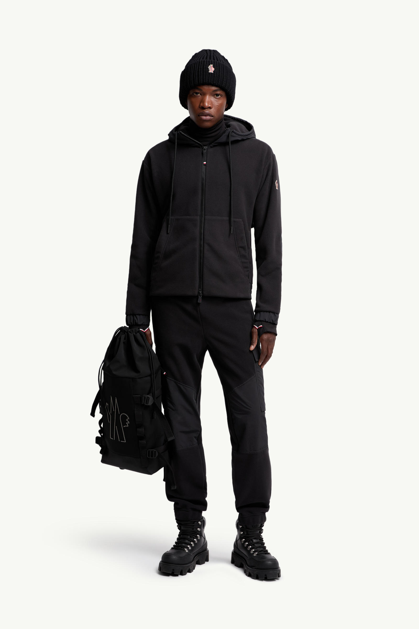 Polartec® 집업 후디 남성 블랙 Moncler 0