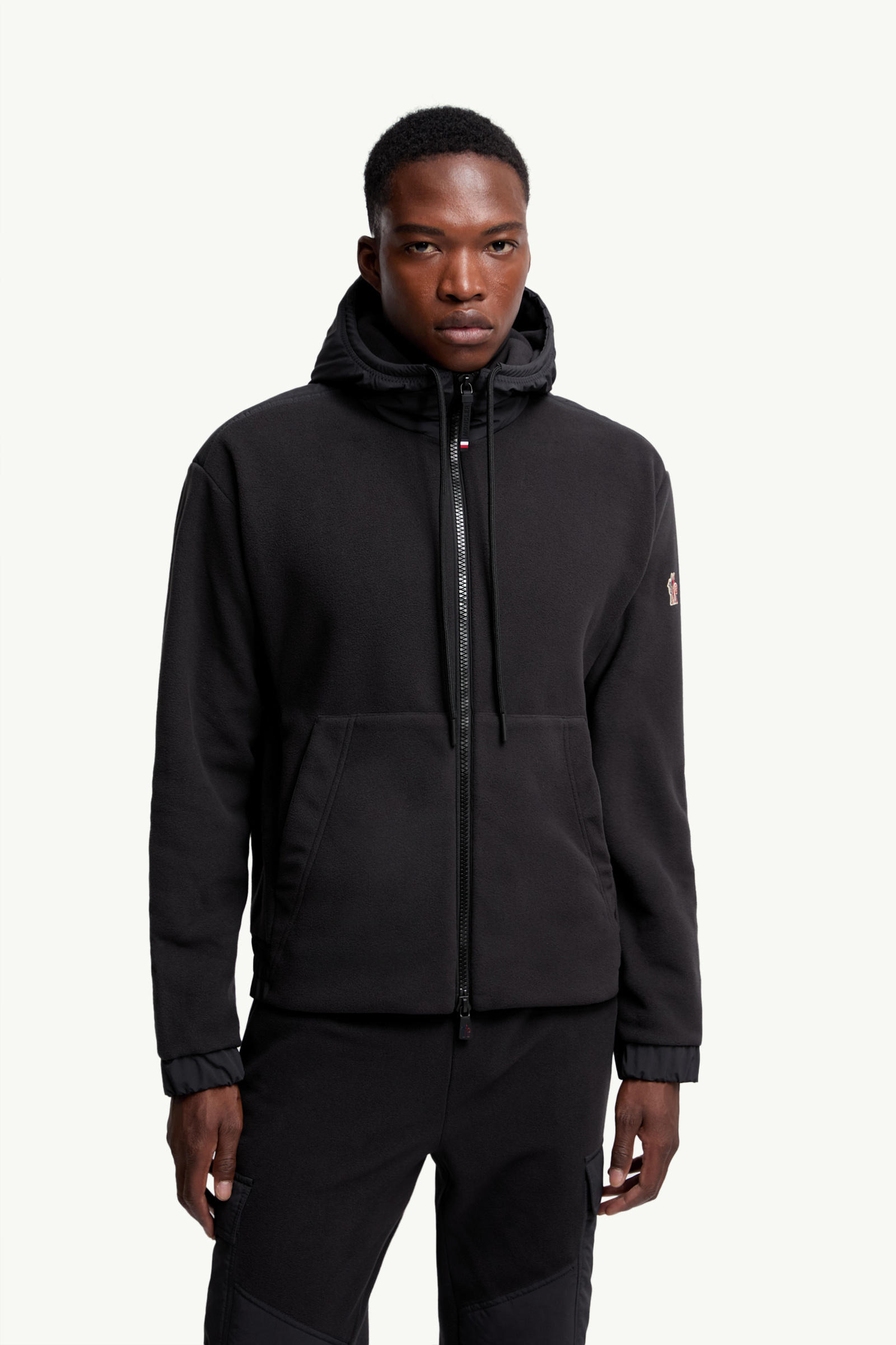 Polartec® 집업 후디 남성 블랙 Moncler 3