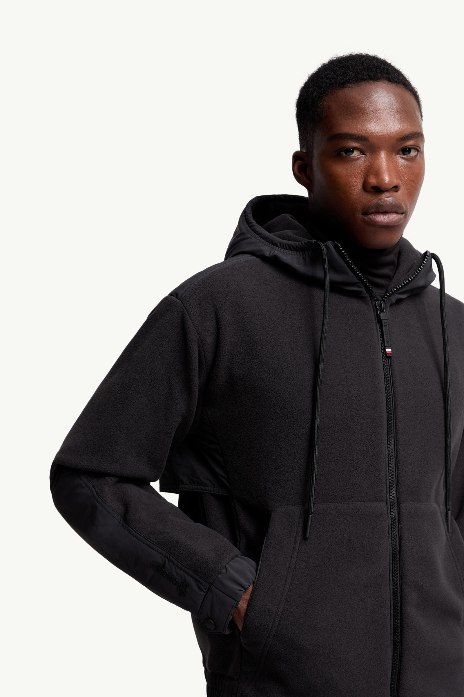 Polartec® 집업 후디 남성 블랙 Moncler 6