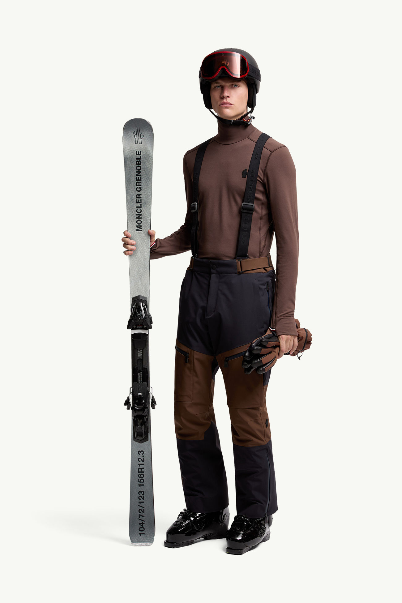 Polartec® Polo Neck Men Brown Moncler 0