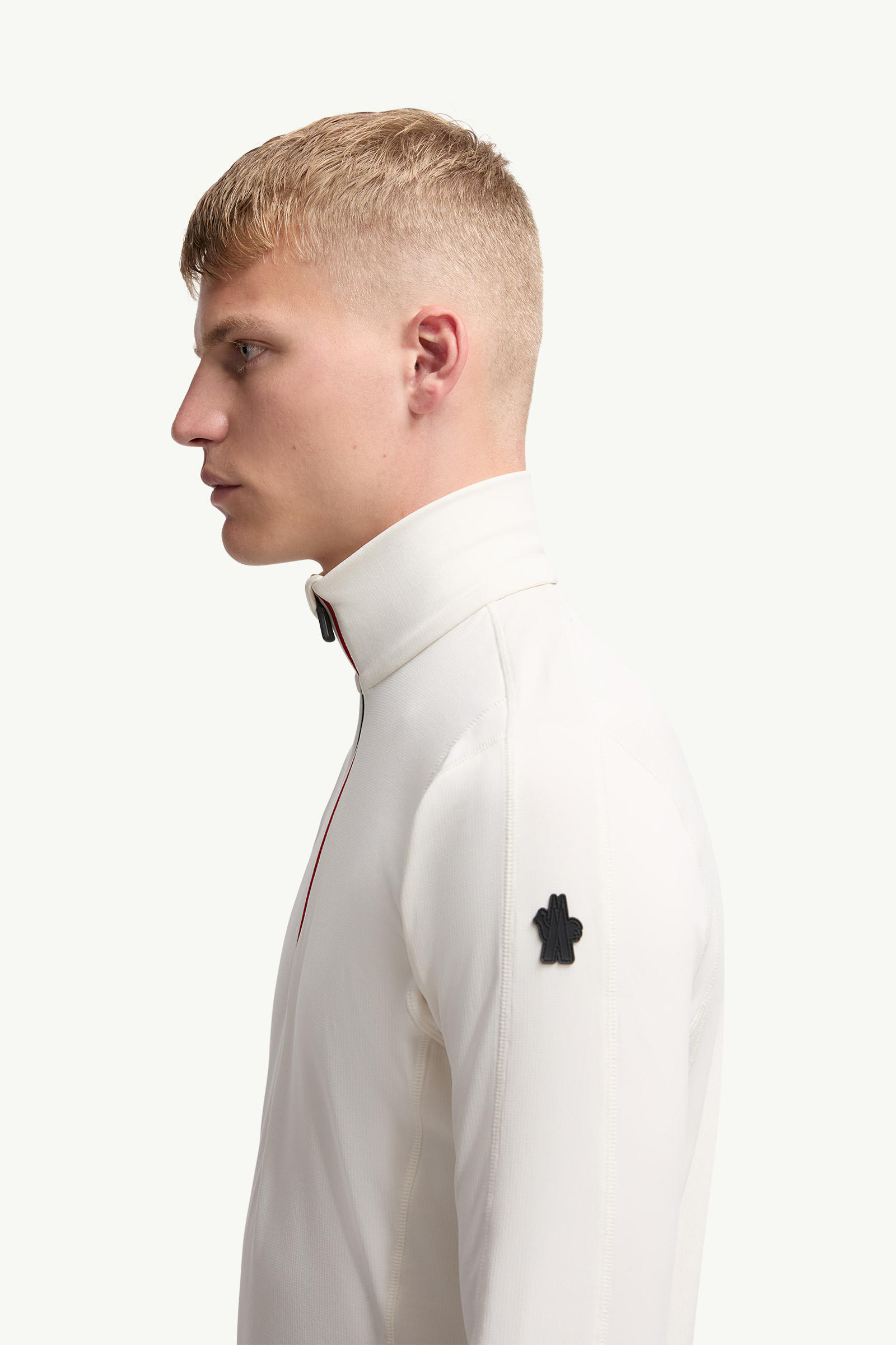 Polartec® Sweatshirt mit kurzem Reißverschluss Herren Weiß Moncler 1