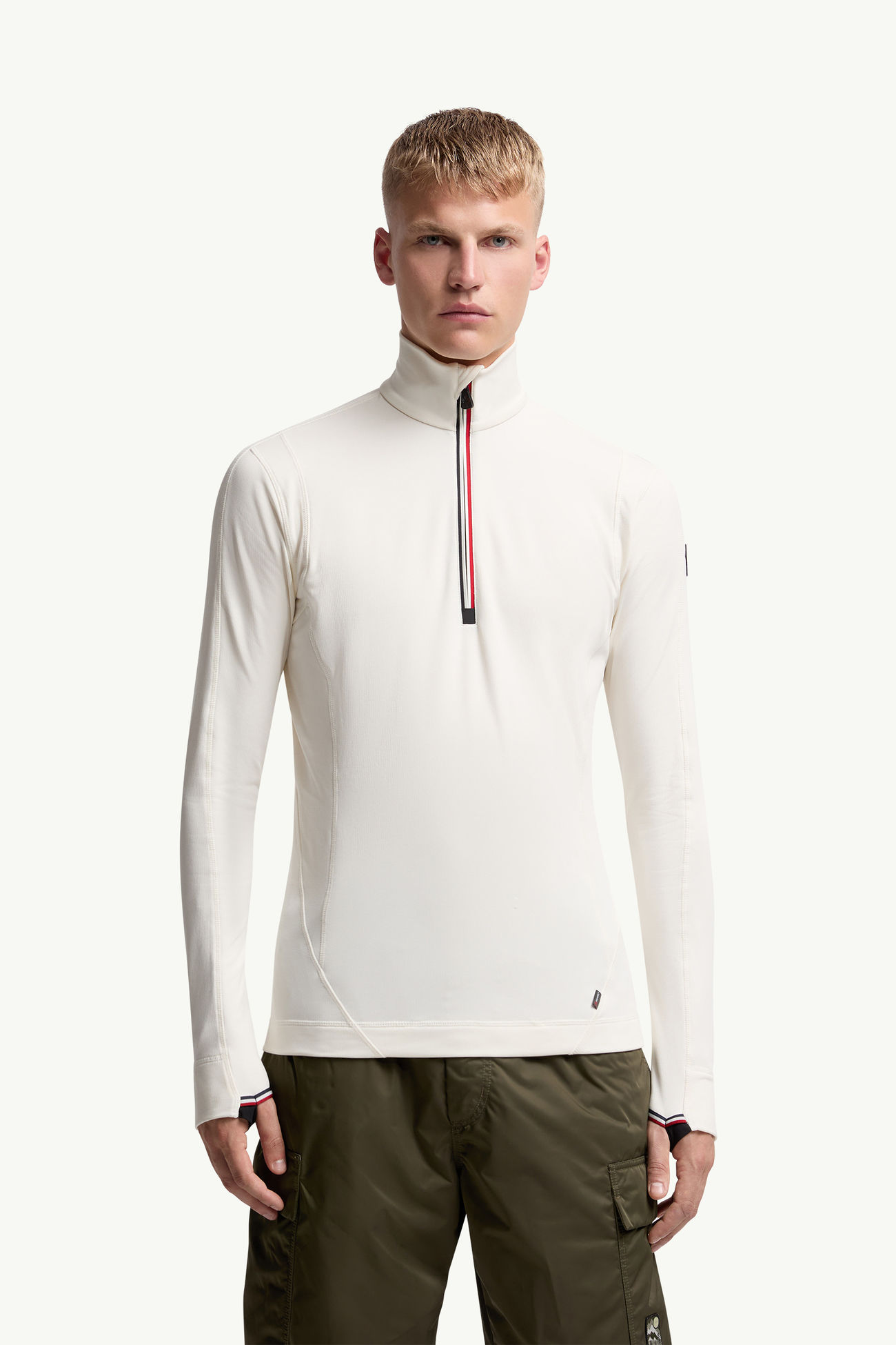 Polartec® Sweatshirt mit kurzem Reißverschluss Herren Weiß Moncler 3