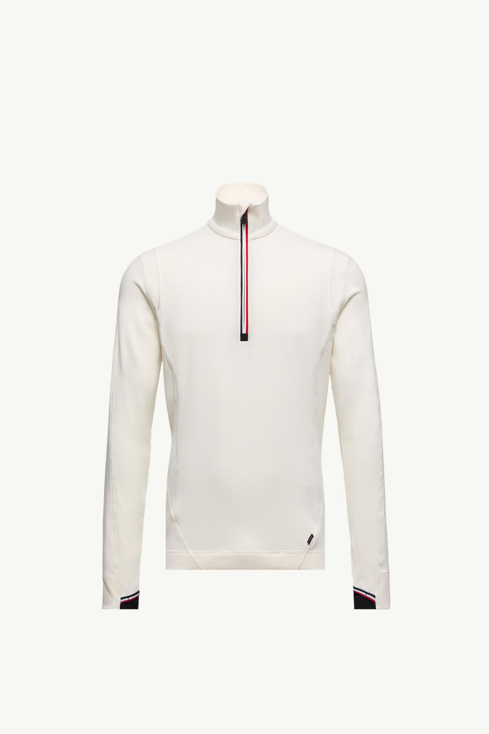 White Polartec® Half Zip Sweatshirt - Sweatshirts for Men | Moncler US
