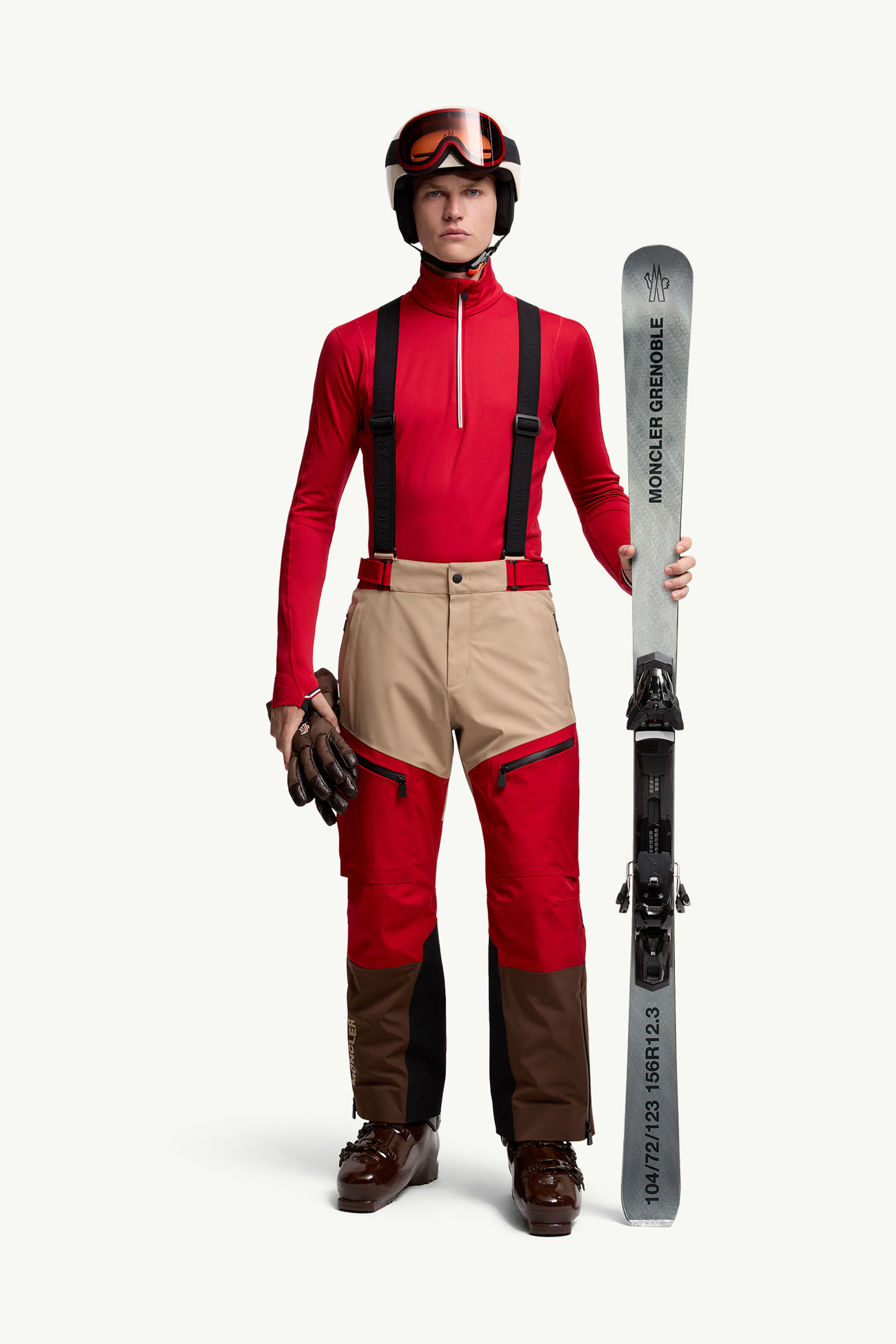 Polartec® Sweatshirt mit kurzem Reißverschluss Herren Rot Moncler 0