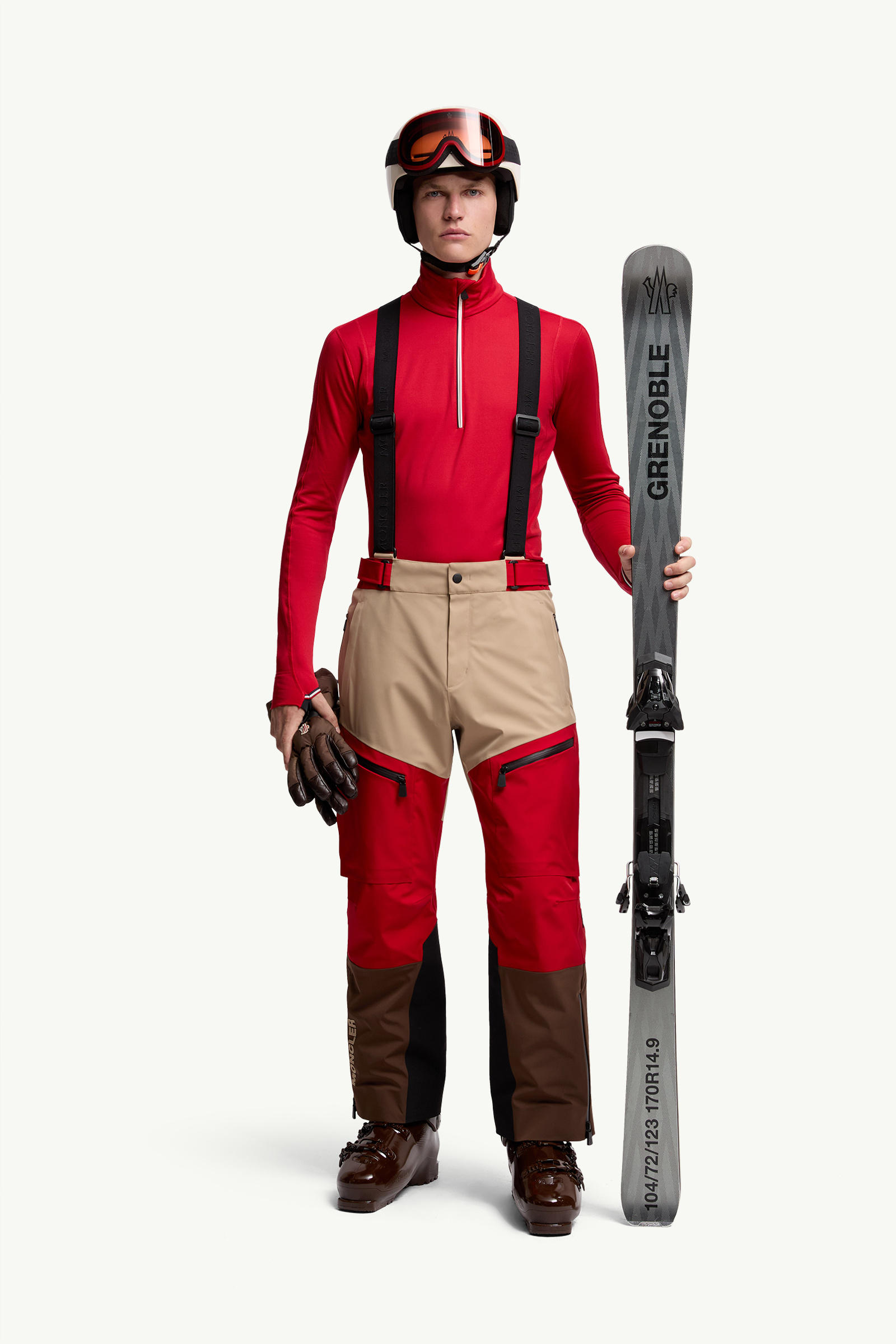 Sweat semi-zippé en Polartec® Hommes Rouge Moncler 0