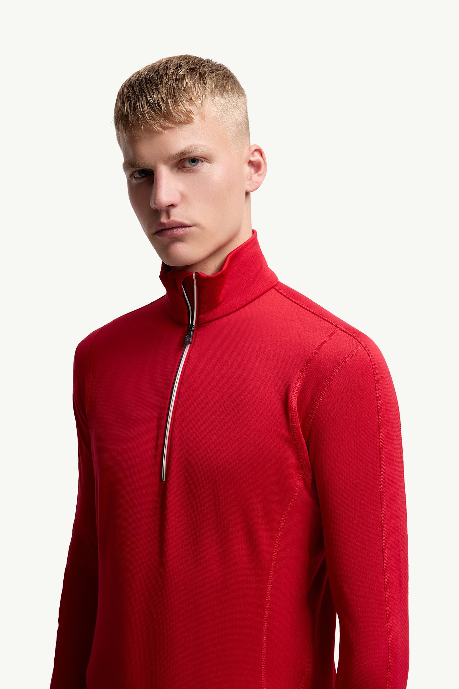Polartec® Half Zip Sweatshirt Men Red Moncler 1
