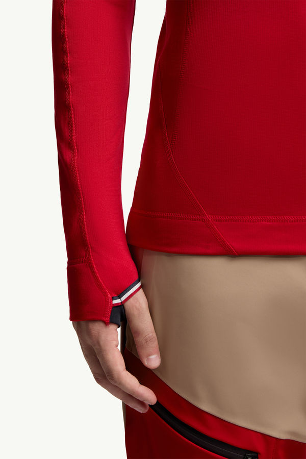 Felpa a mezza zip in Polartec® Uomo Rosso Moncler 5